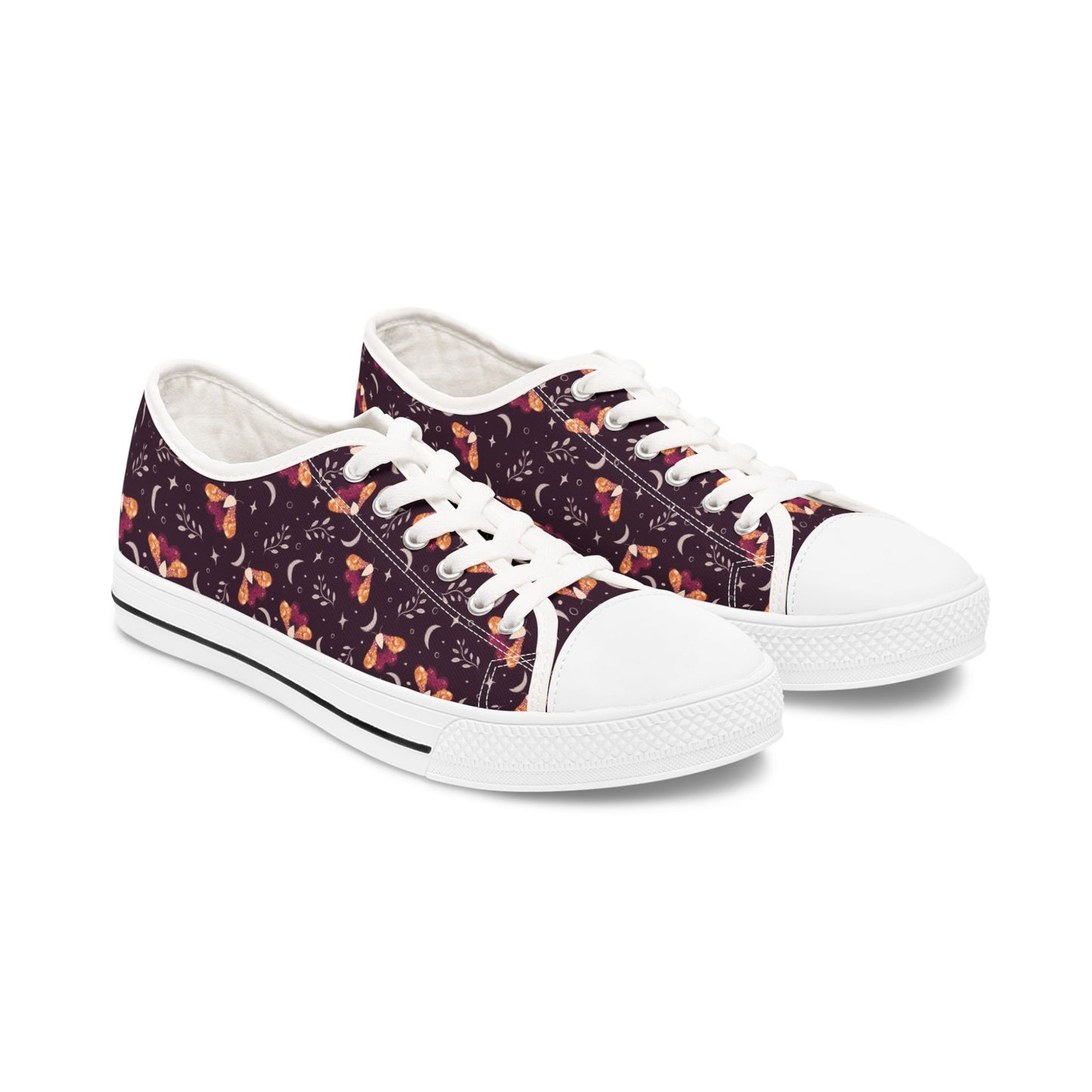 Sneakers Witchy Moth Orange Design by Anndria