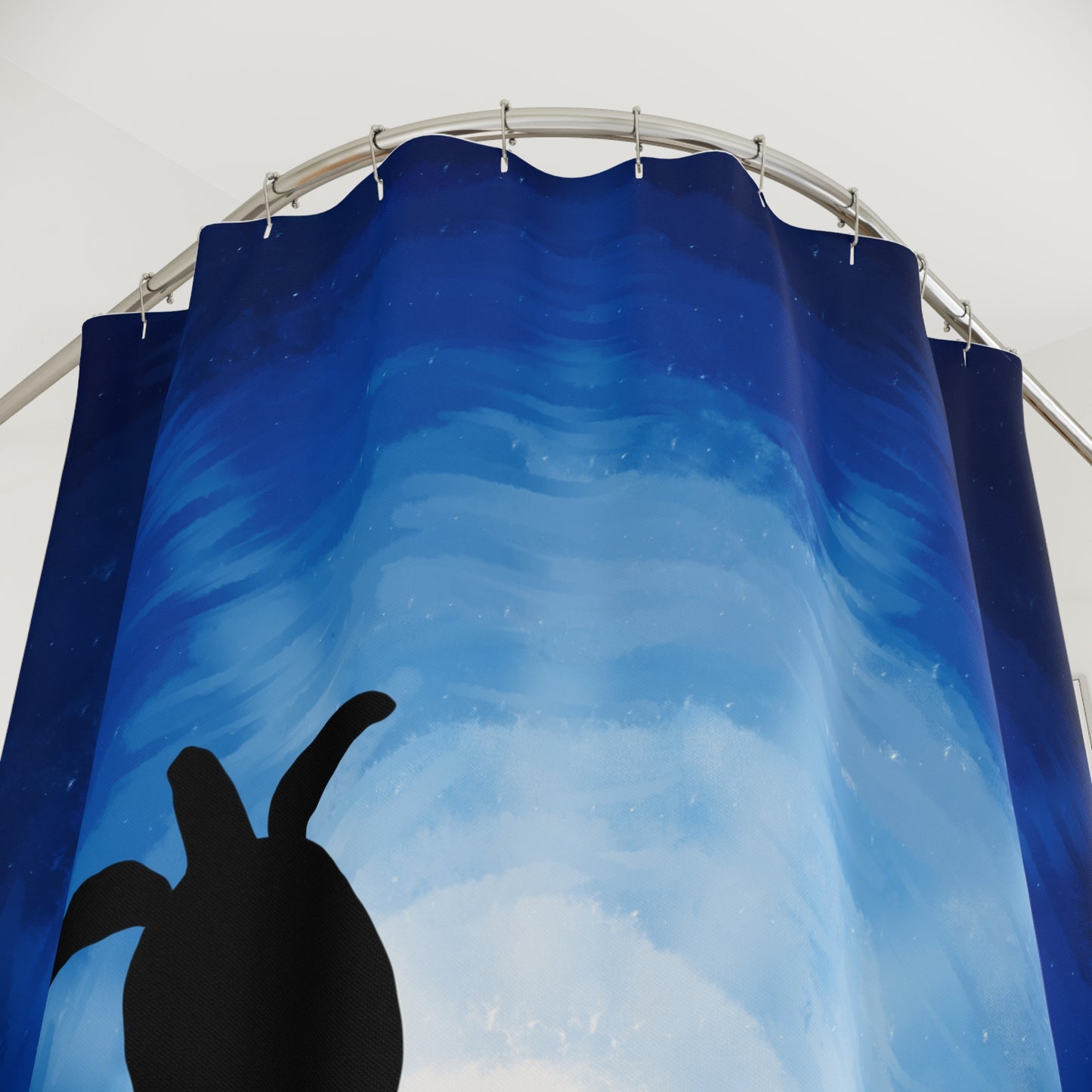 Shower Curtains - Sea Turtles Swimming Hand Drawn by Anndria