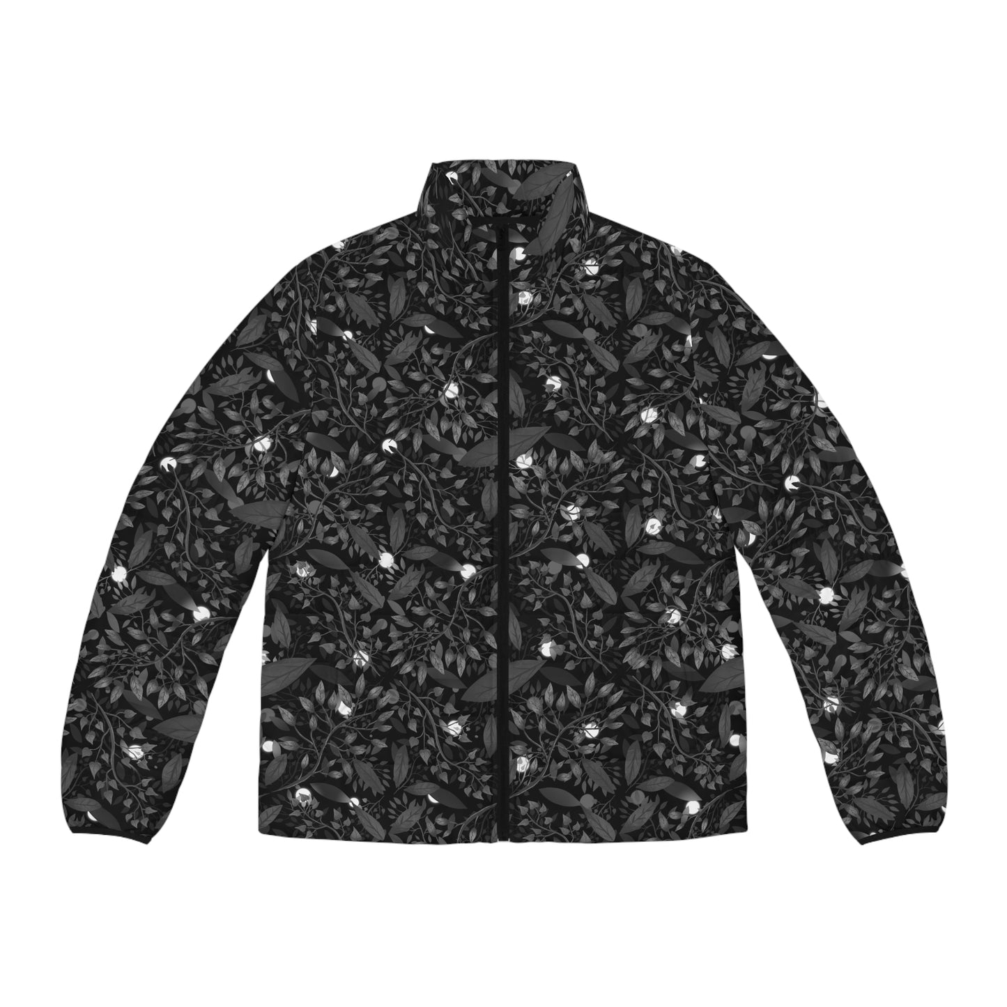 Nature-Inspired Men's Puffer Jacket - Stylish Outerwear for Outdoor Adventures