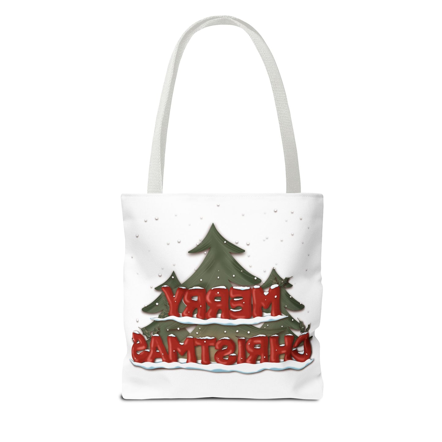 Christmas Tote Bag with Snow, Anndria Design