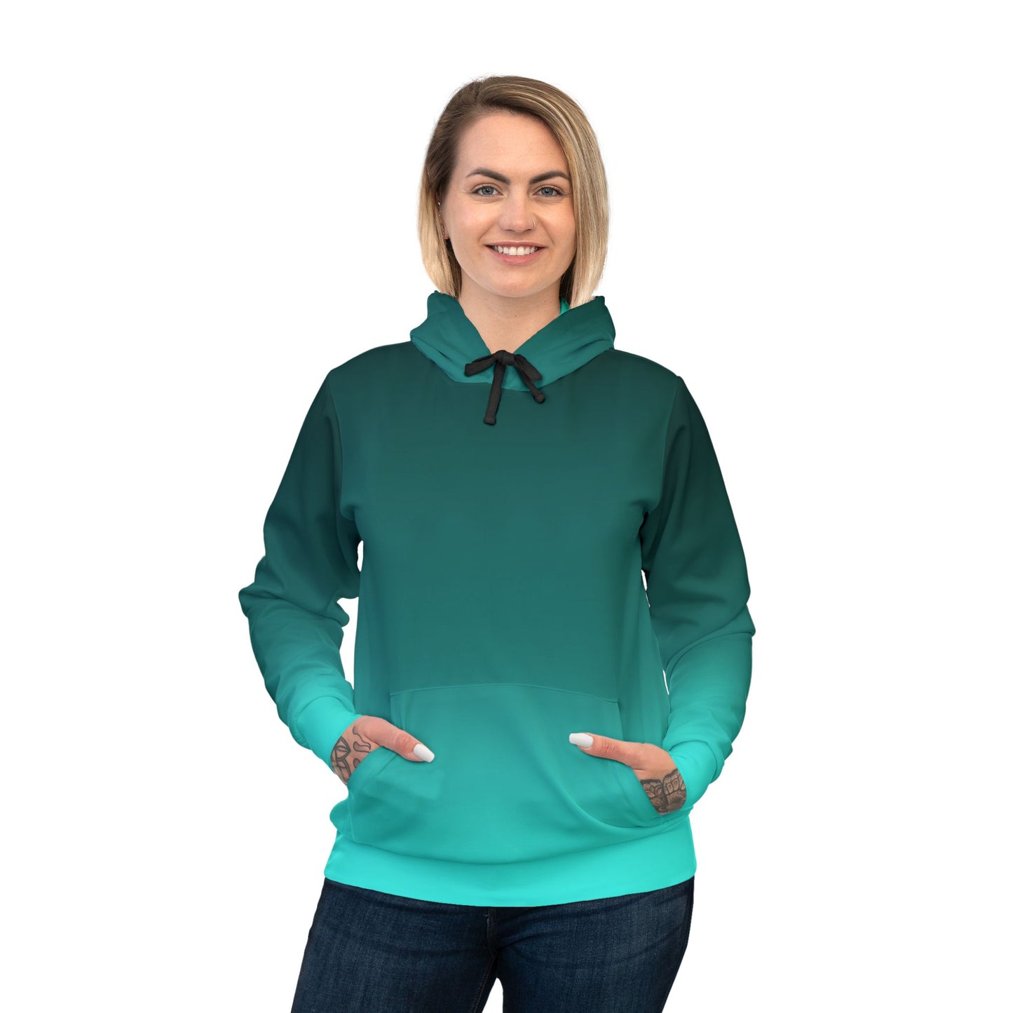 Teal Ombre Hoodie