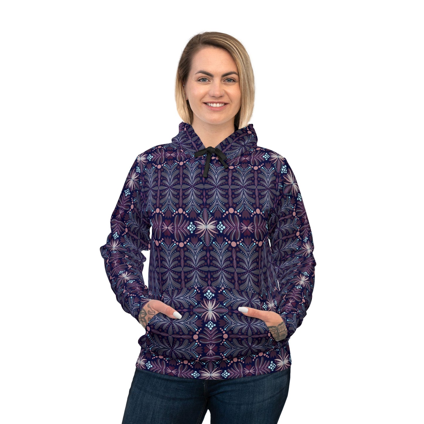 Vibrant Kaleidoscope Athletic Hoodie for Active Lifestyle