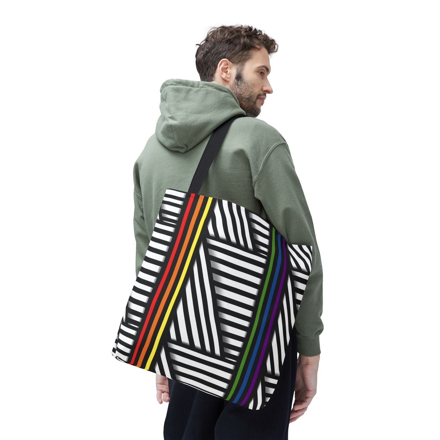 Colorful Striped Pride Tote Bag - Stylish & Versatile for Everyday Use