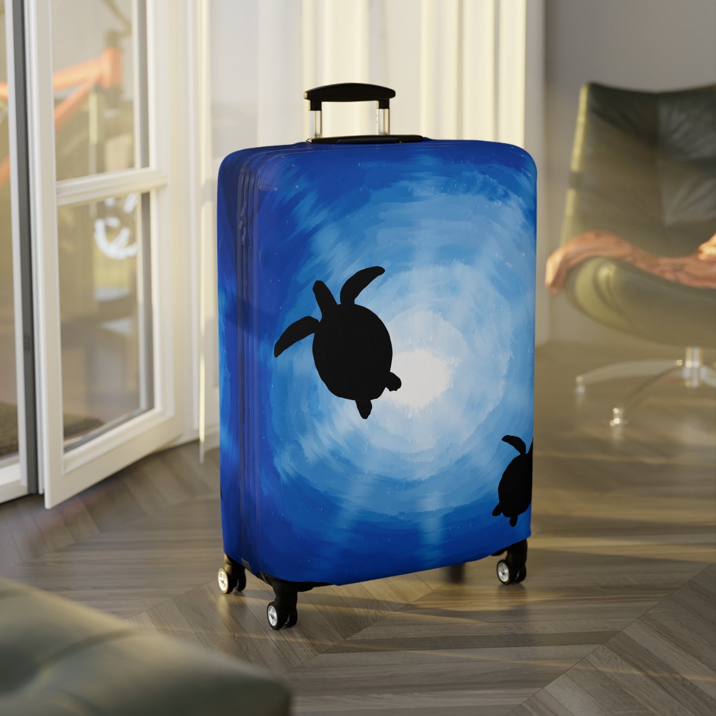 Ocean Turtle Luggage Cover - Travel in Style with Colorful Protection