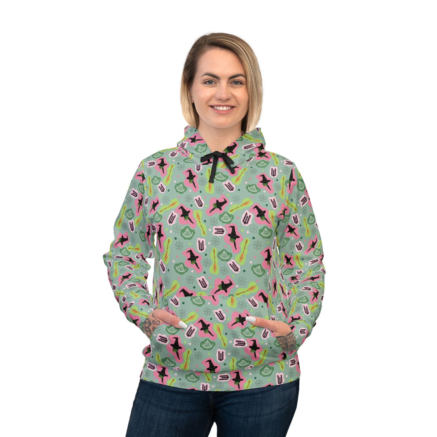 Wicked Athletic Hoodie with Anndria's Themed Pattern