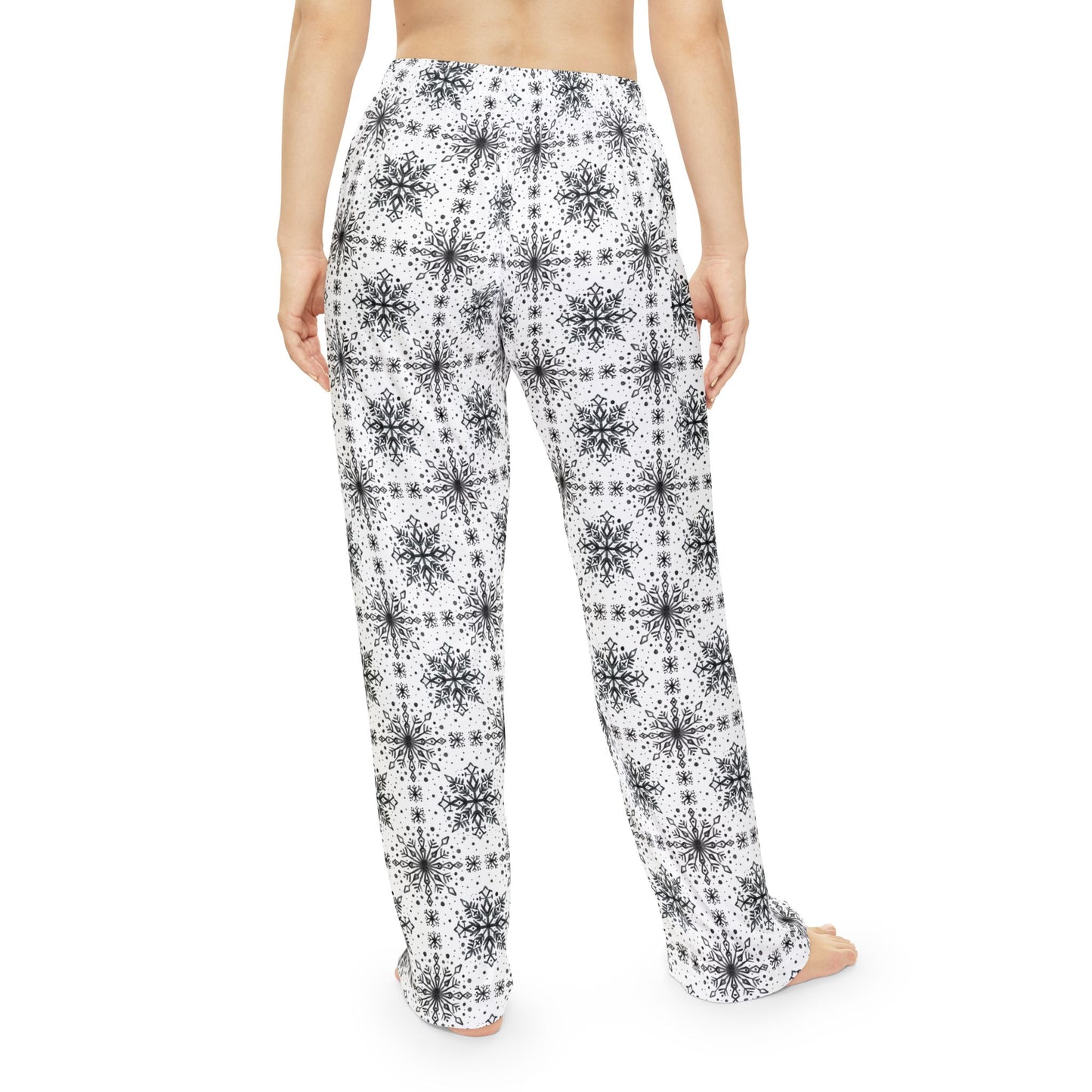 Snowflake Pajama Pants by Anndria - Black and White
