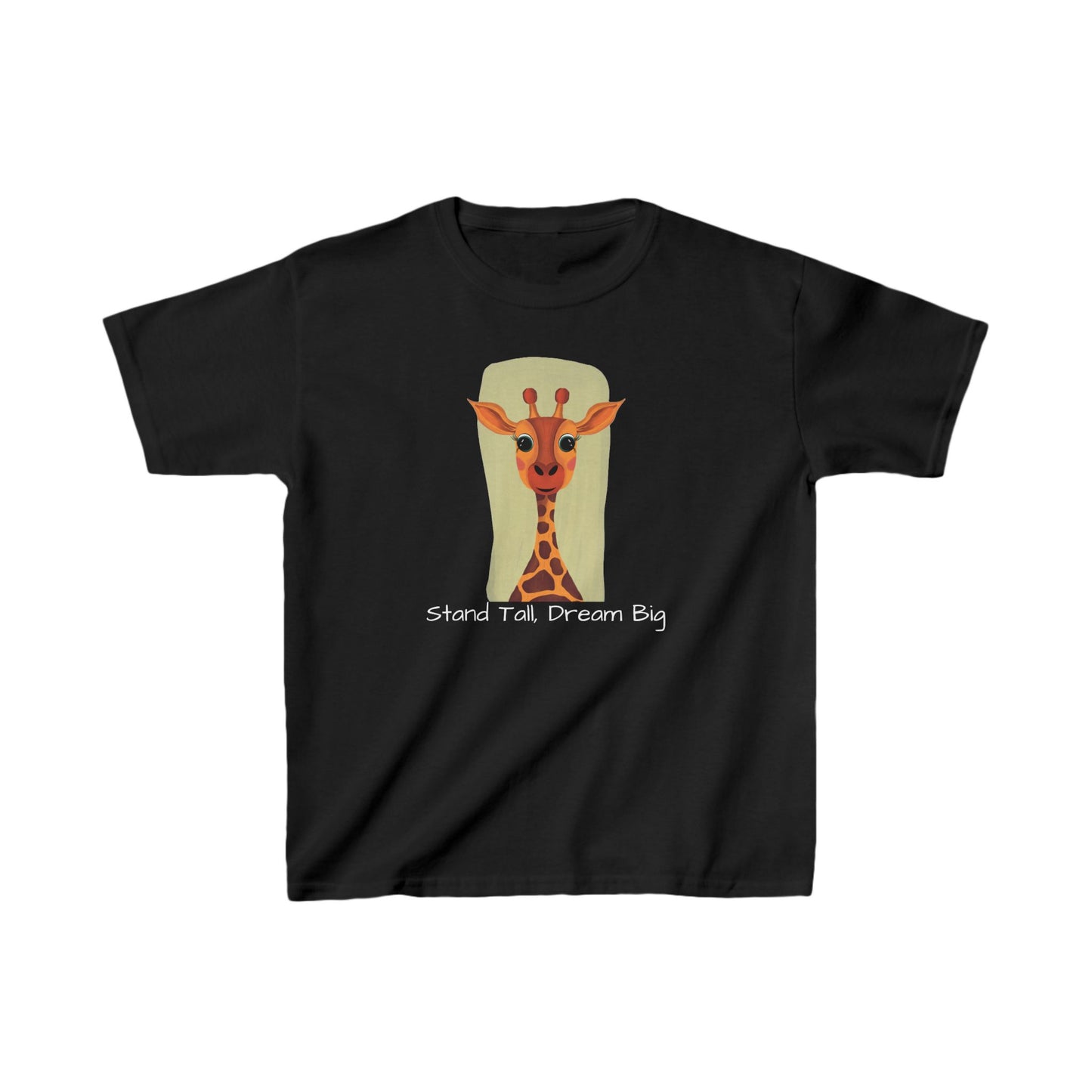 Kids T-Shirt, Green-Eyed Grace Giraffe, Stand Tall, Dream Big Tee, Children's Tee, Giraffe Shirt, Animal Lover Gift