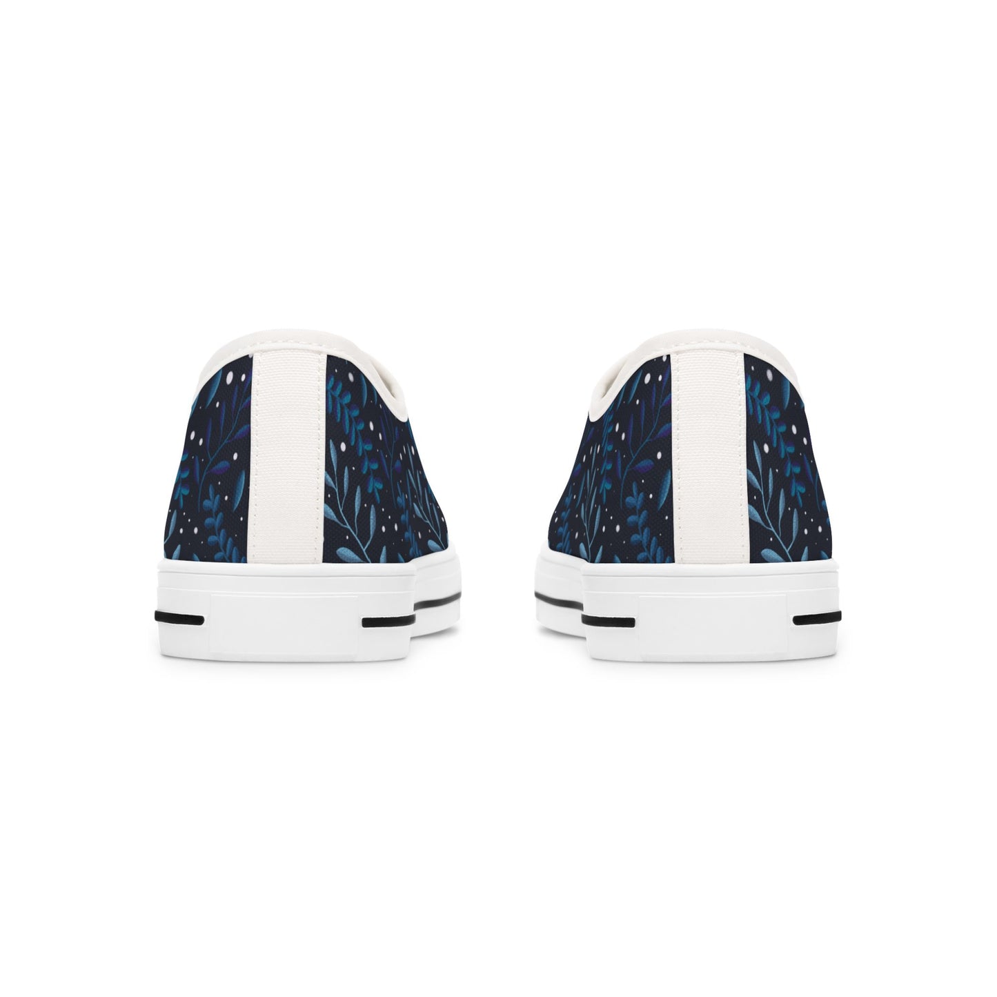 Low Top Sneakers Midnight Blue Forest Design by Anndria