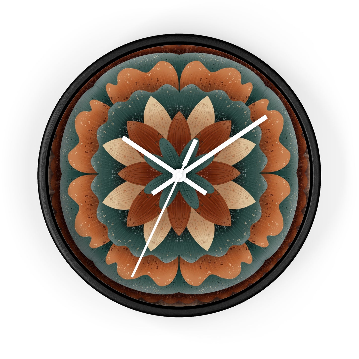 Harvest Harmony Wall Clock | 10" Wooden Frame Wall Clock by Anndria | Silent Mechanism, Unique Home Décor