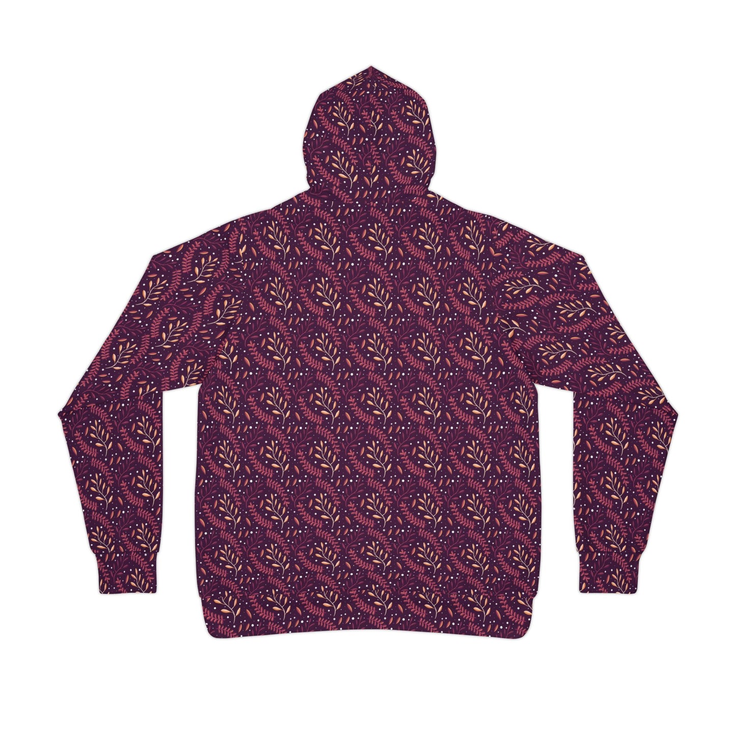 Midnight Orange Forest Athletic Hoodie by Anndria