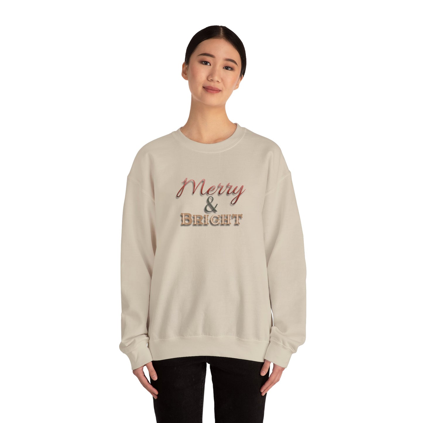 Merry & Bright Sweatshirt - Christmas Holiday