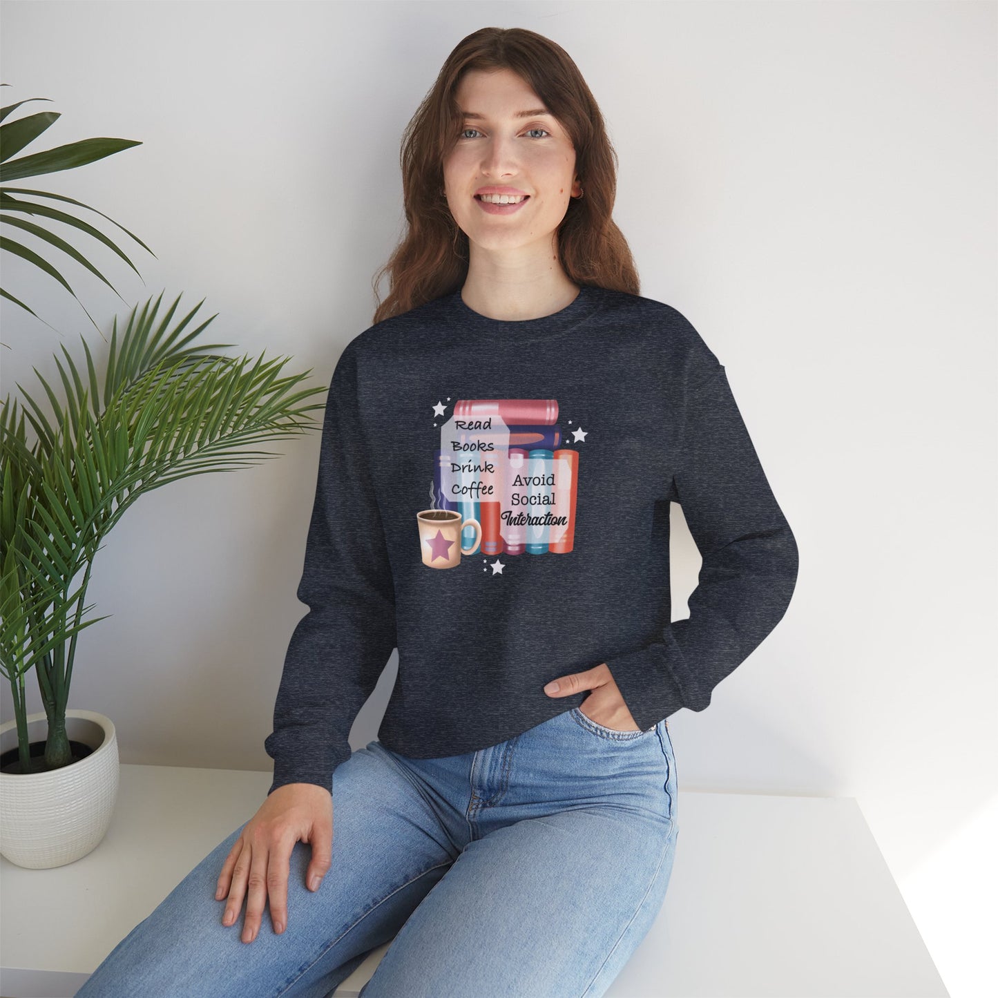 Bookworm Coffee Lover Unisex Sweatshirt