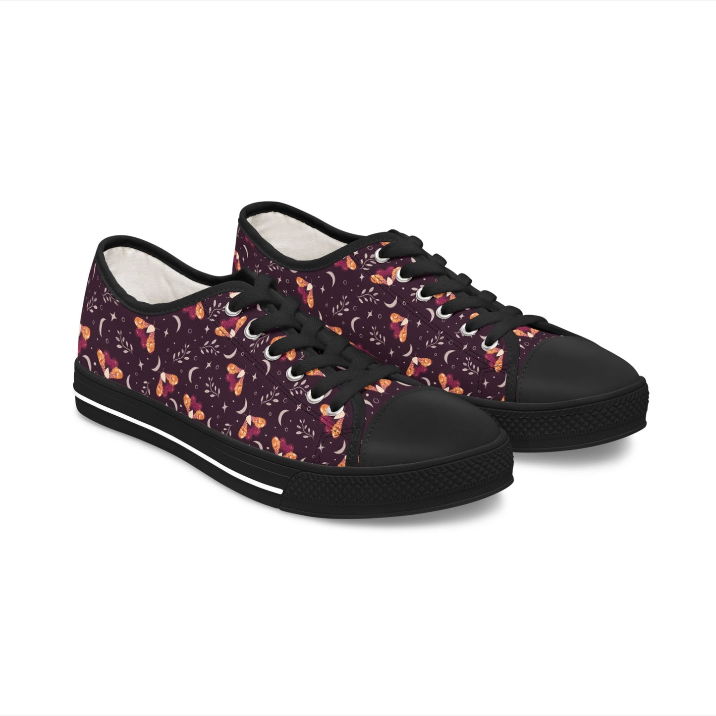 Sneakers Witchy Moth Orange Design by Anndria