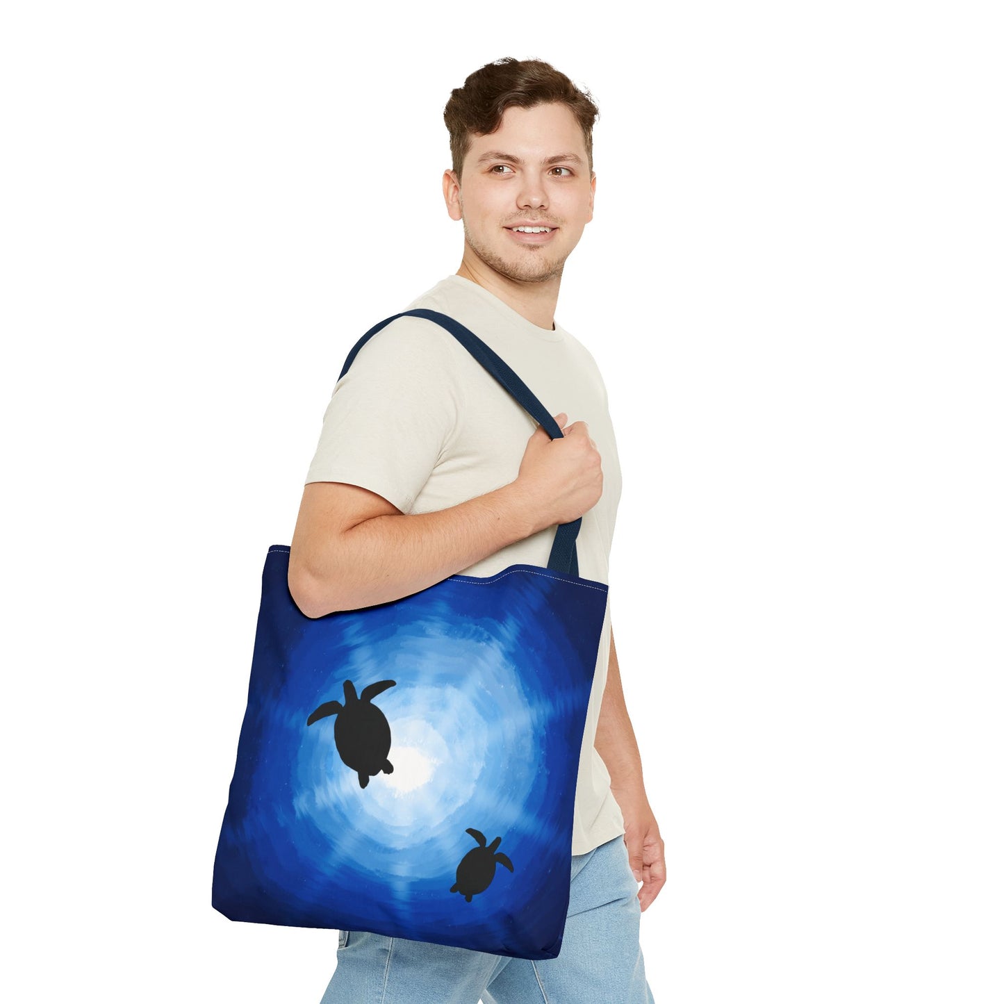 Tote Bag - Sea Turtles Swimming Hand Drawn by Anndria