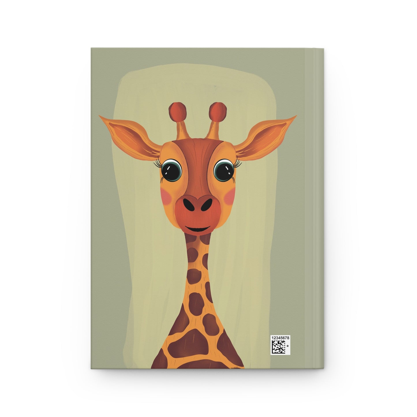 Green-Eyed Grace Hardcover Journal, Giraffe Design, Matte Cover Notebook, Blank Pages, Stationery Gift, Writing Diary, Notepad Sketchbook