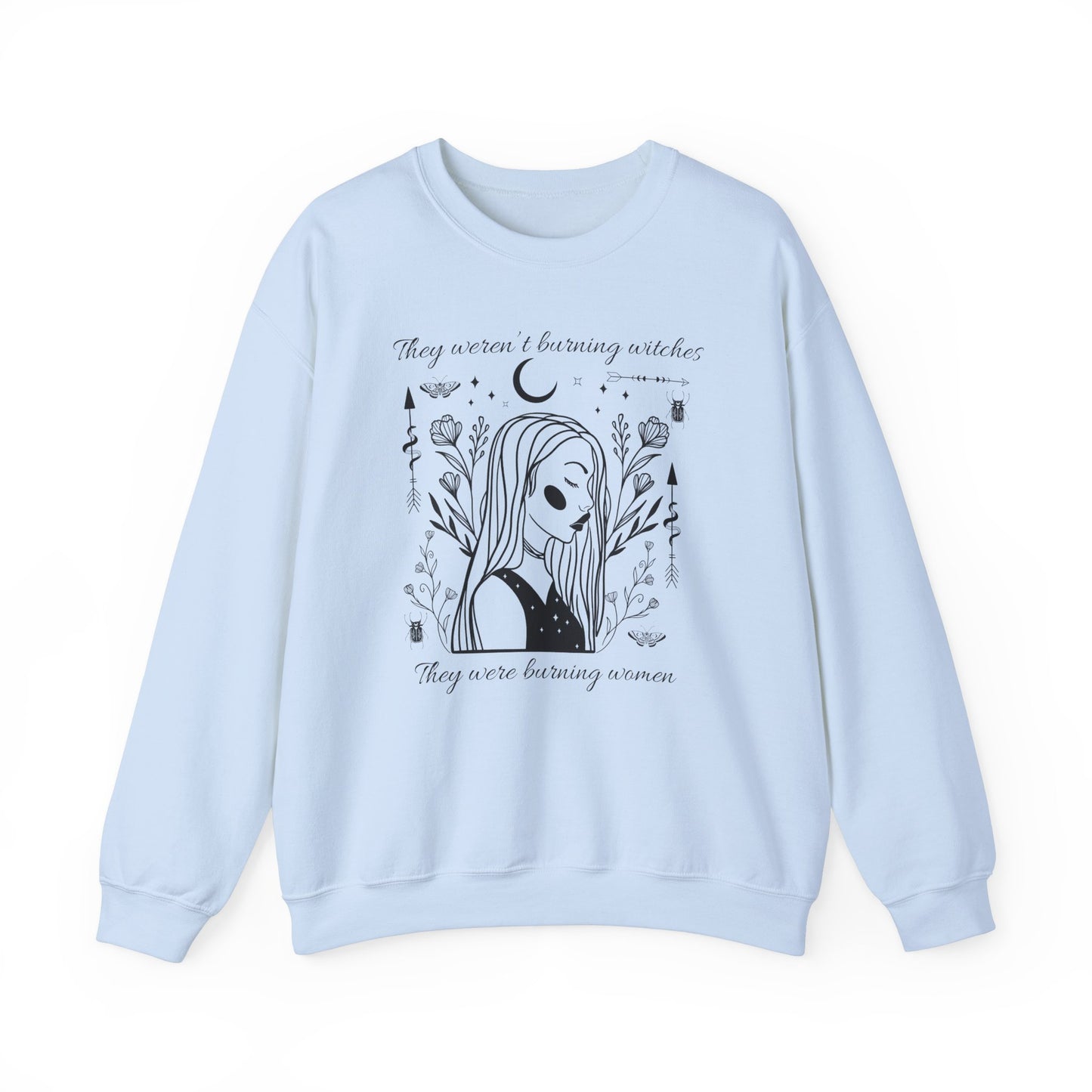 Feminine Rage Sweatshirt, Women's Empowerment Jumper, Witch Burning Feminist Top, Gender Equality Pullover, Unisex Crewneck Sweater