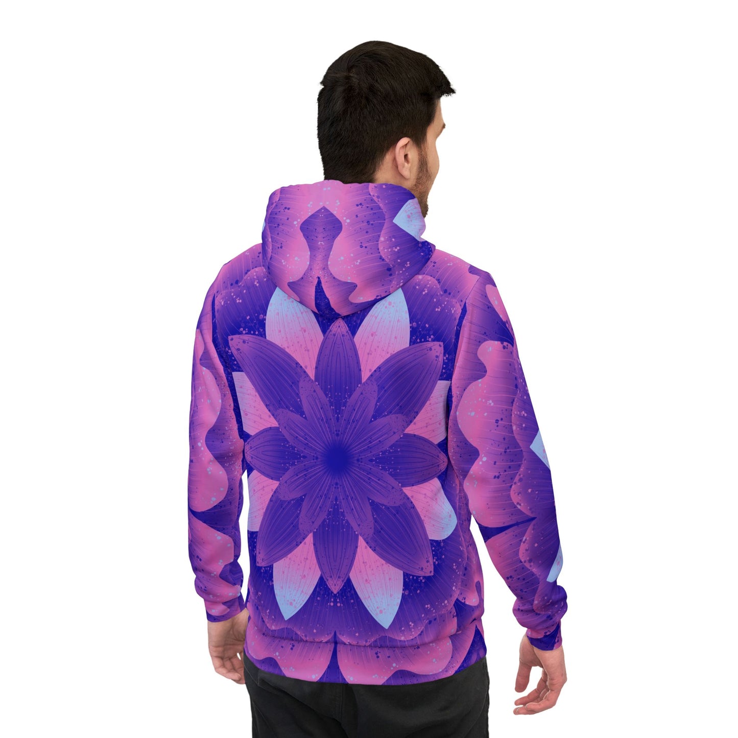 Purple Madness Athletic Hoodie by Anndria