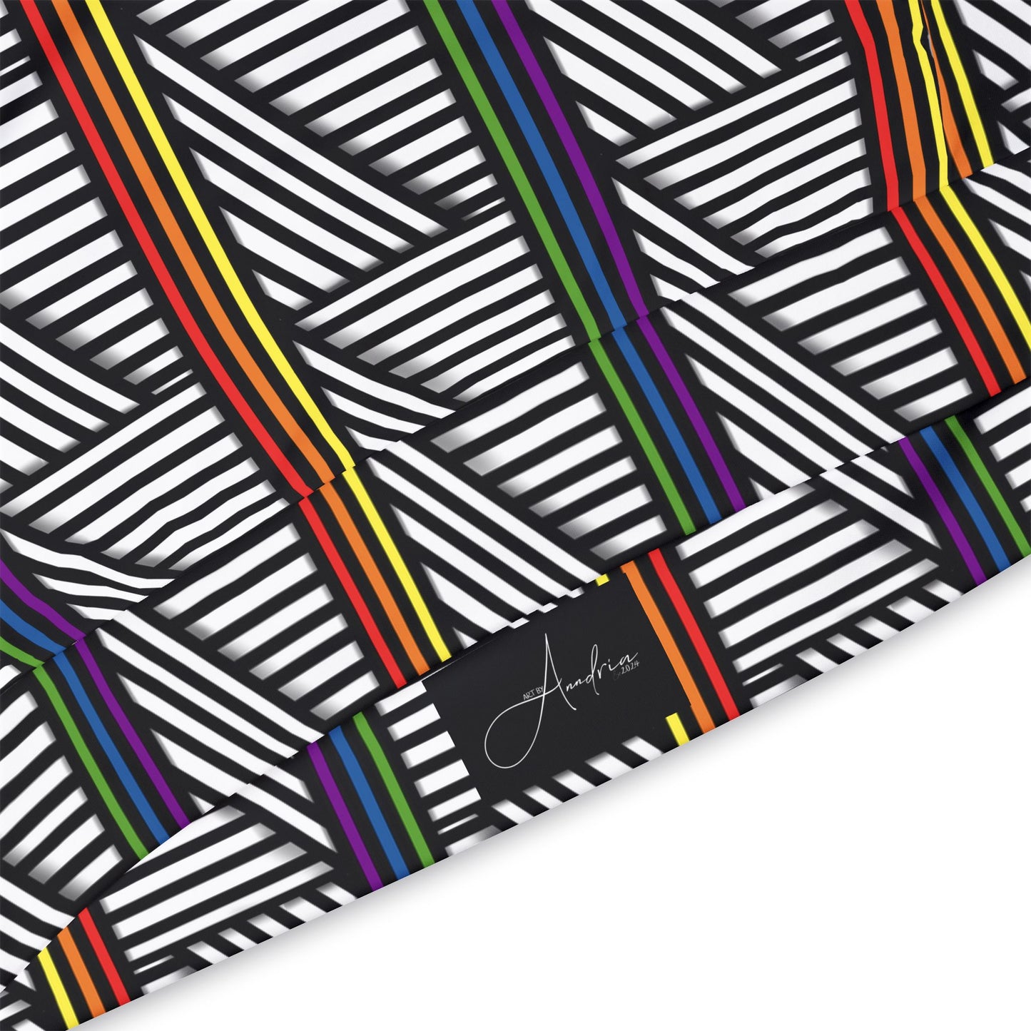 Colorful Geometric Pride Athletic Hoodie for Active Lifestyles