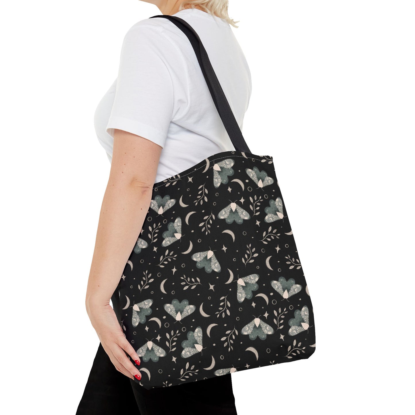 Moth Tote Bag - Witchy Aesthetic Design by Anndria