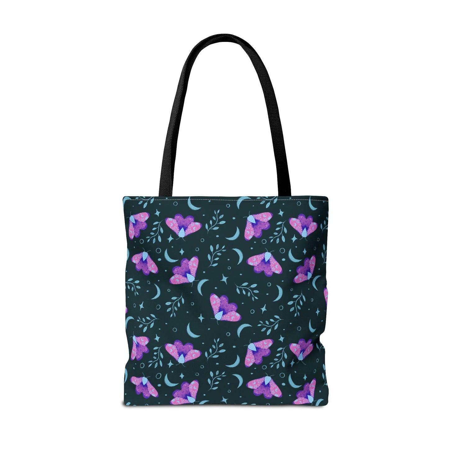 Moth Tote Bag Vibrant - Witchy Aesthetic Design by Anndria