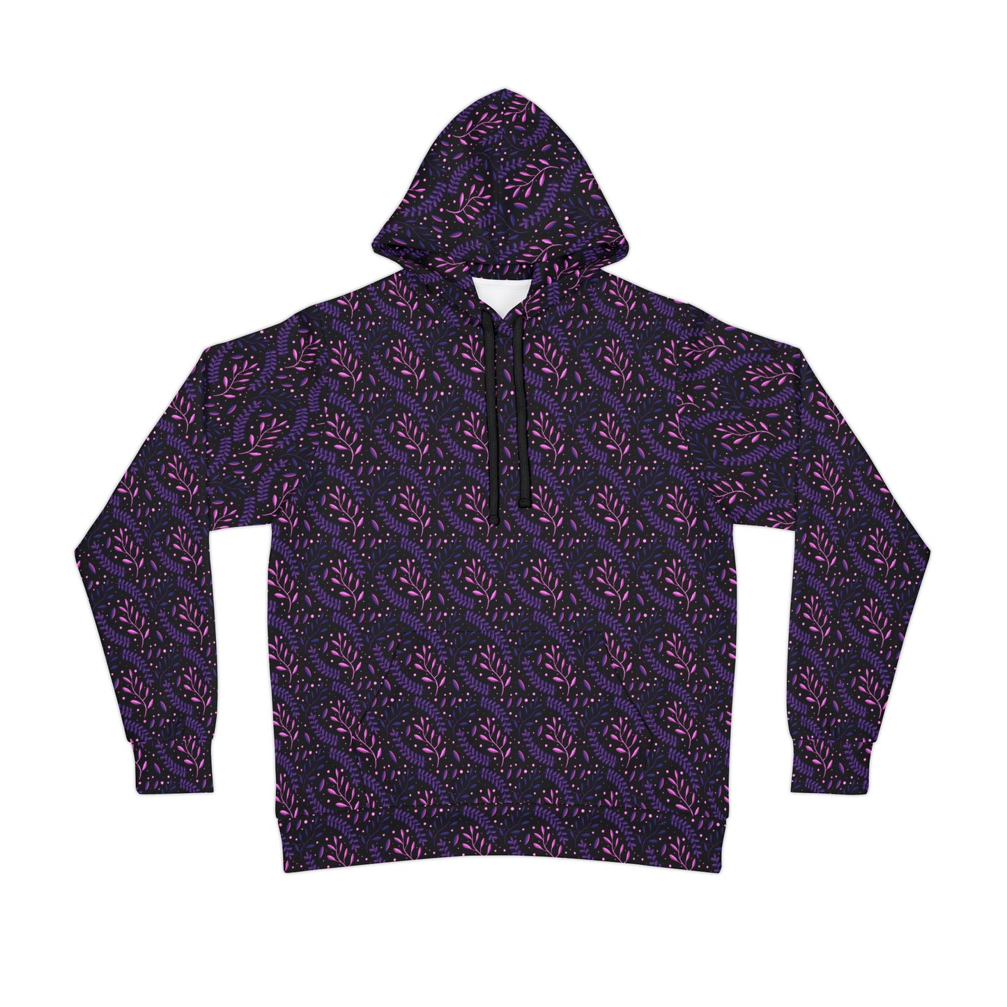 Glowing Pink Forest Athletic Hoodie by Anndria