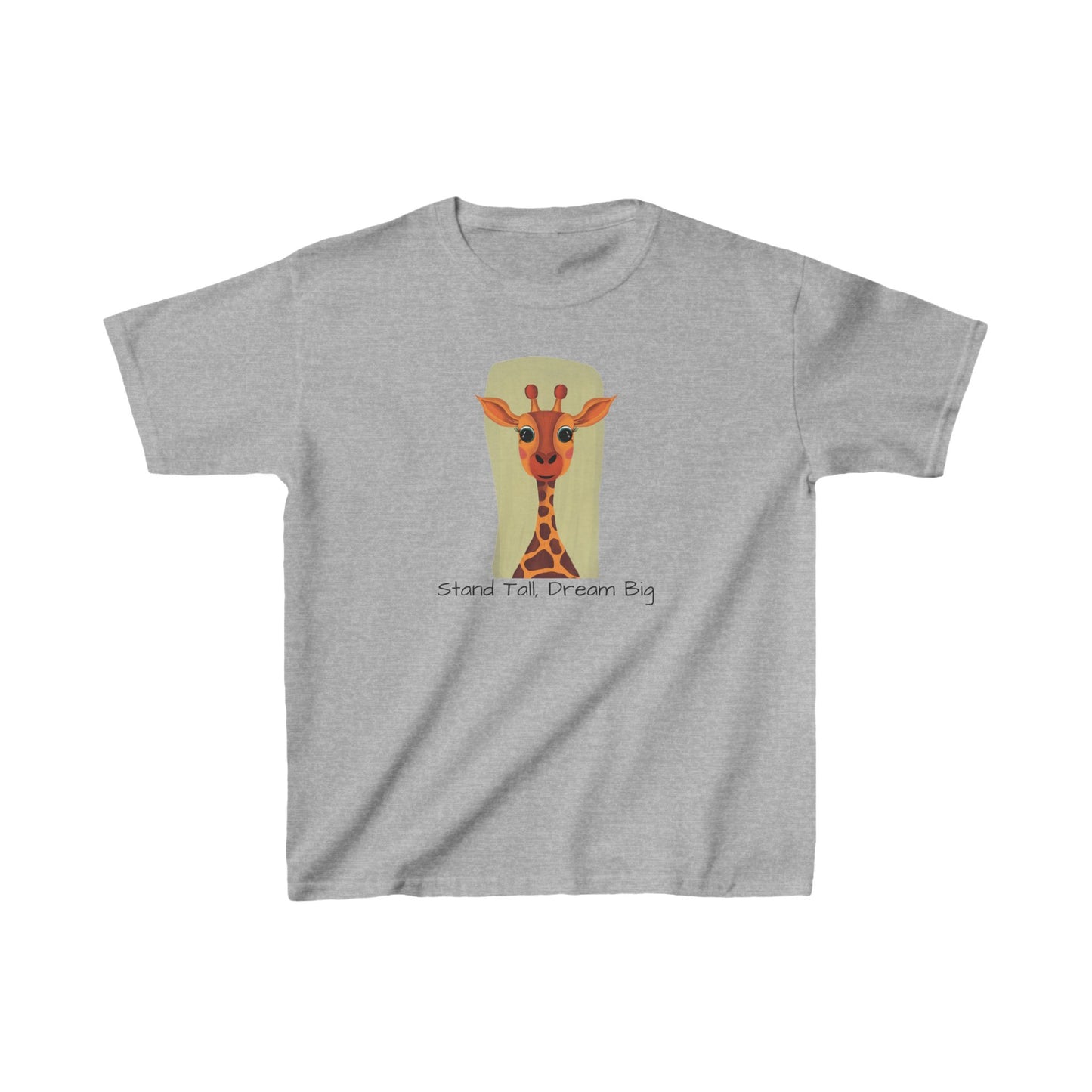 Kids T-Shirt, Green-Eyed Grace Giraffe, Stand Tall, Dream Big Tee, Children's Tee, Giraffe Shirt, Animal Lover Gift