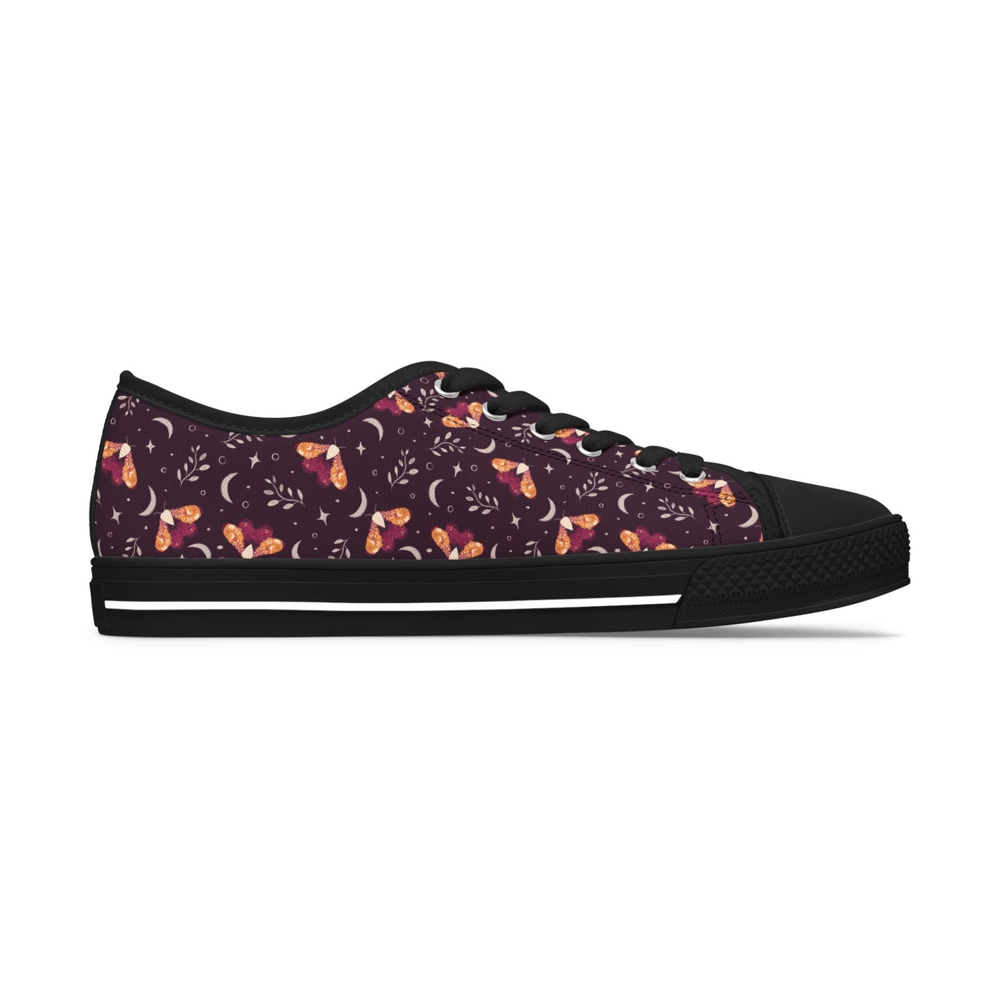 Sneakers Witchy Moth Orange Design by Anndria