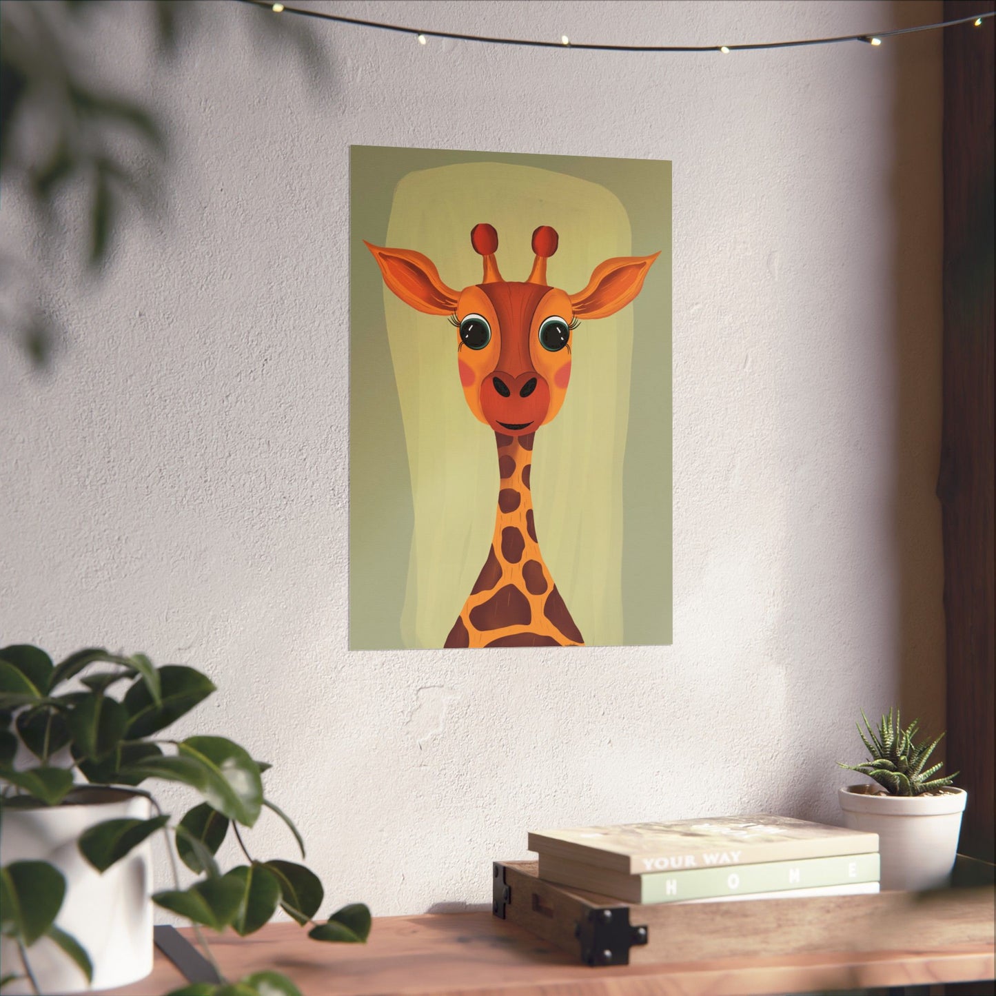 Vertical Poster, Giraffe Art Print, Matte Finish Wall Decor, Anndria Design, Giraffe Lover Gift, Nature Theme Decoration