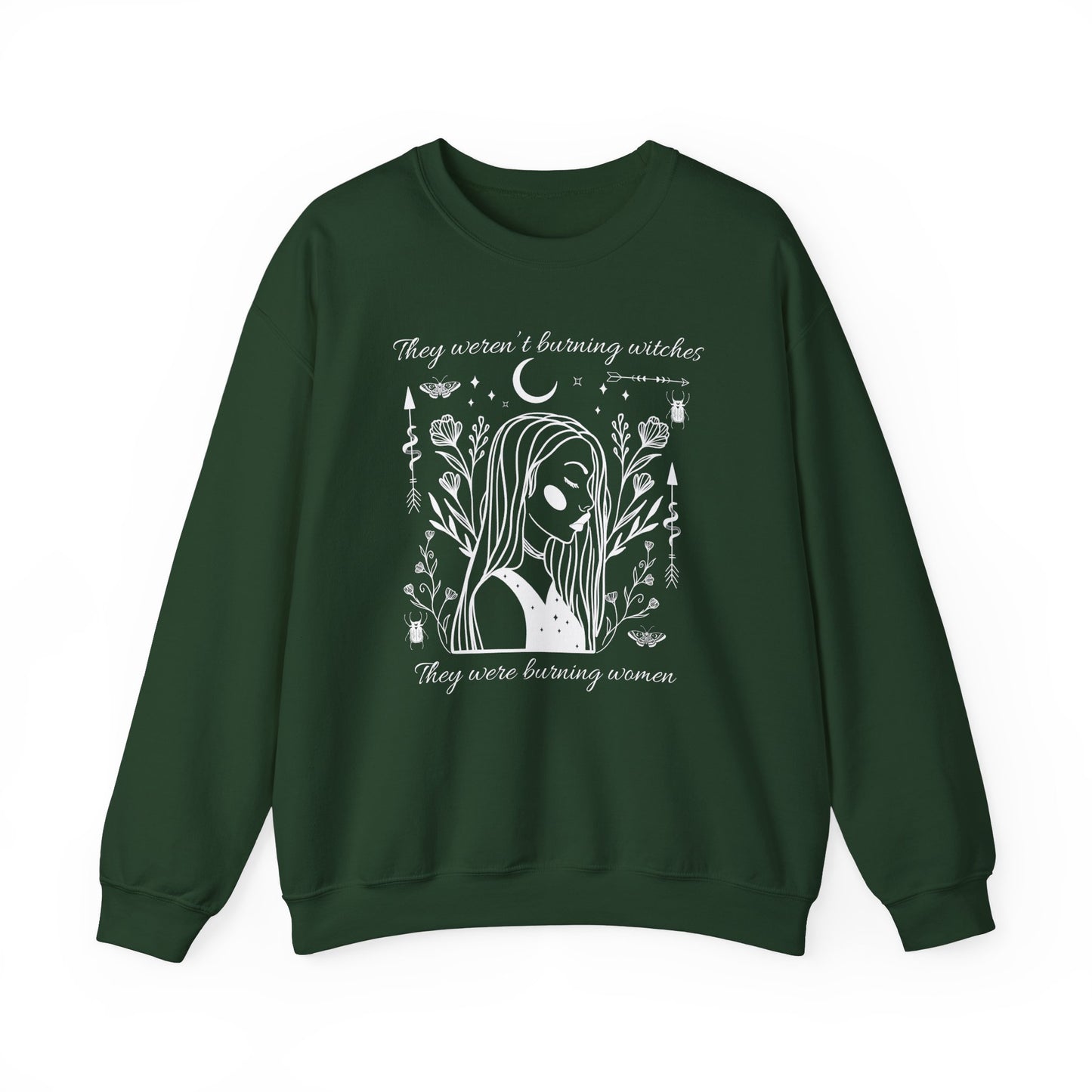 Feminine Rage Sweatshirt, Women's Empowerment Jumper, Witch Burning Feminist Top, Gender Equality Pullover, Unisex Crewneck Sweater