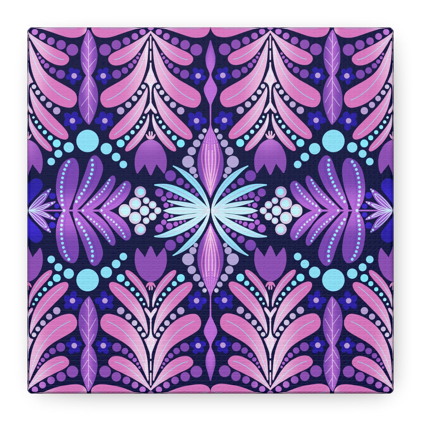 Vibrant Floral Canvas Wall Art - Stretched Matte Print