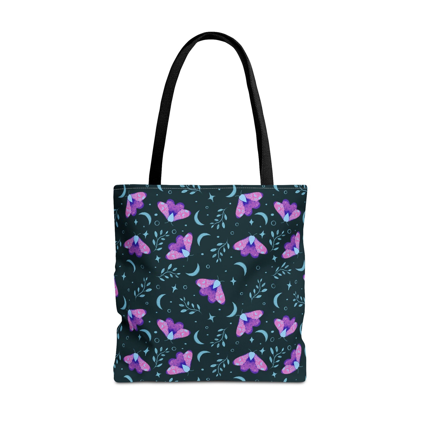 Moth Tote Bag Vibrant - Witchy Aesthetic Design by Anndria