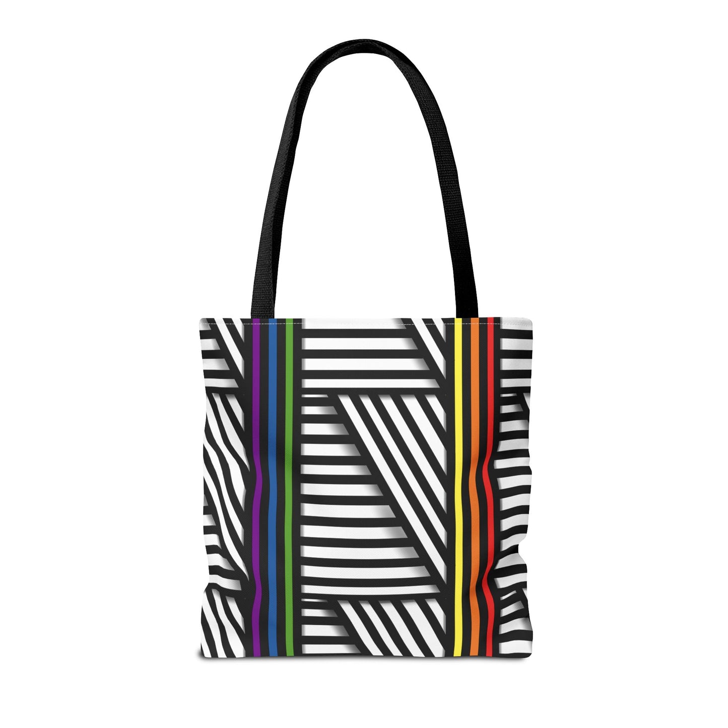 Colorful Striped Pride Tote Bag - Stylish & Versatile for Everyday Use