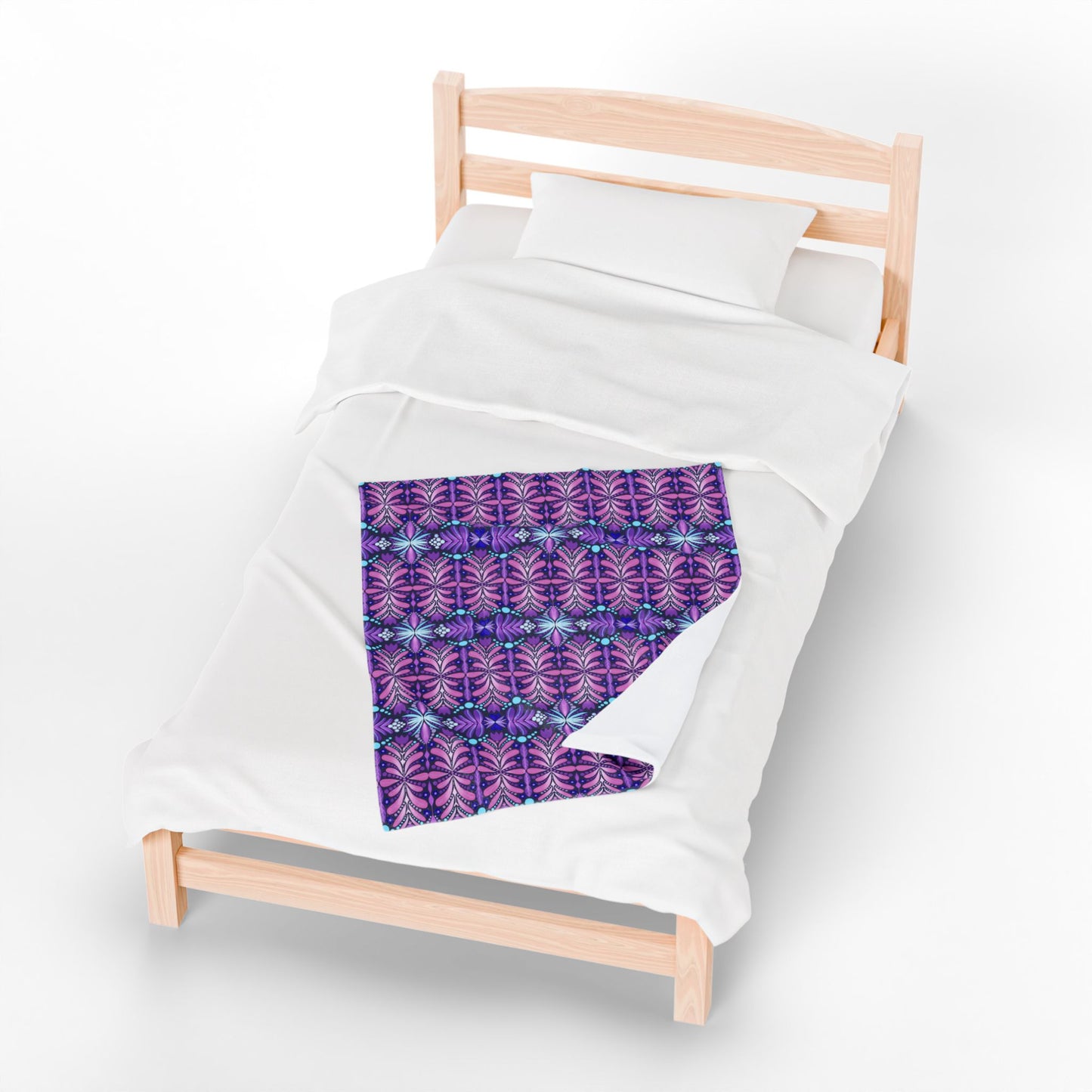Vibrant Floral Velveteen Plush Blanket – Cozy Home Decor