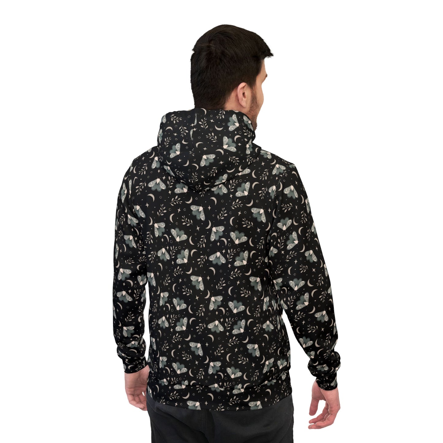 Witchy Moth Athletic Hoodie by Anndria