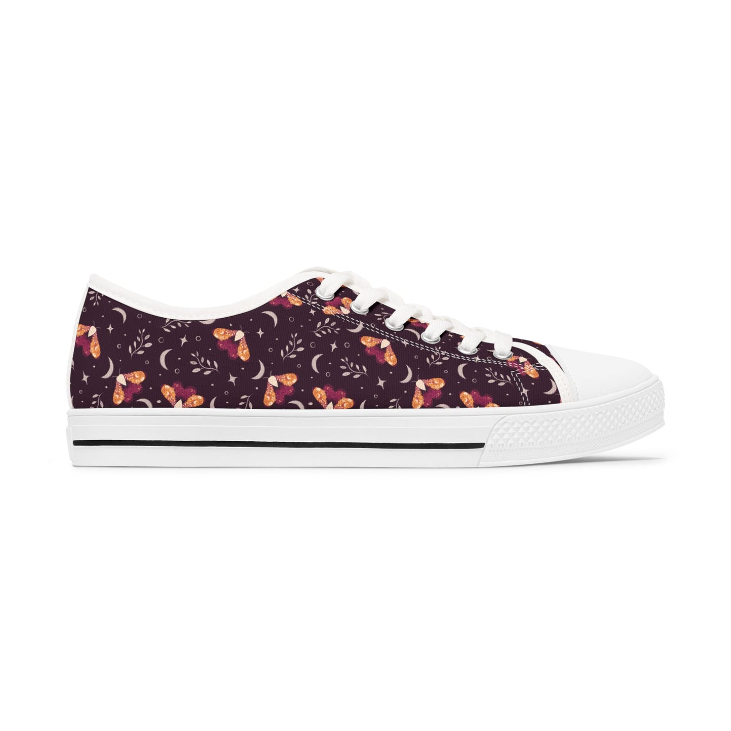 Sneakers Witchy Moth Orange Design by Anndria