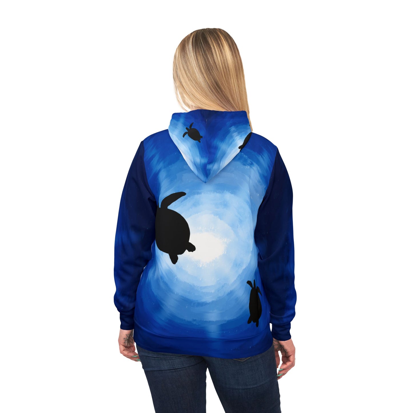 Ocean Blue Turtle Athletic Hoodie - Stylish and Comfortable Activewear
