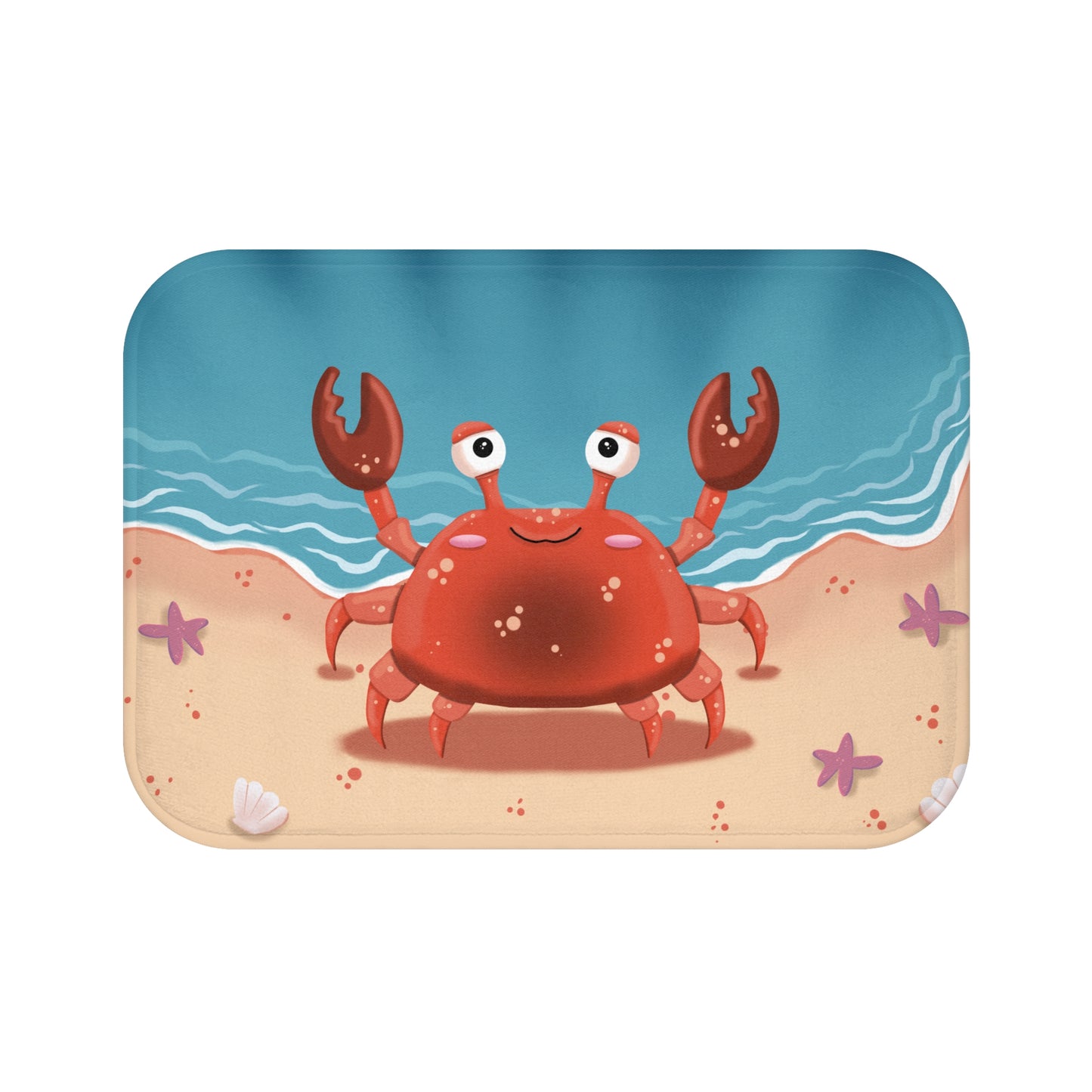 Bath Mat - Beachside Pincher Crab by Anndria