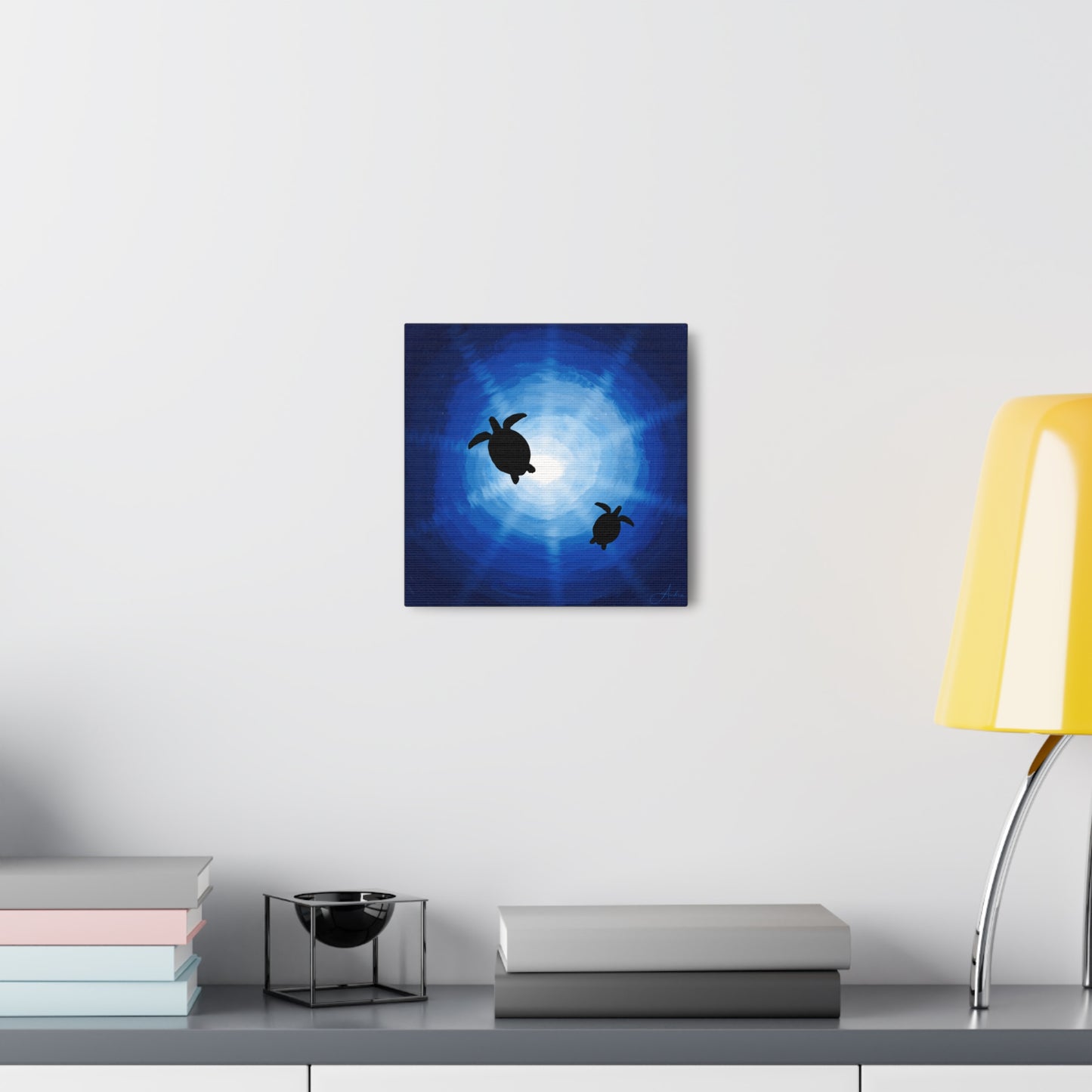 Ocean Turtle Canvas Gallery Wrap - Ocean Art for Beach Lovers by Anndria