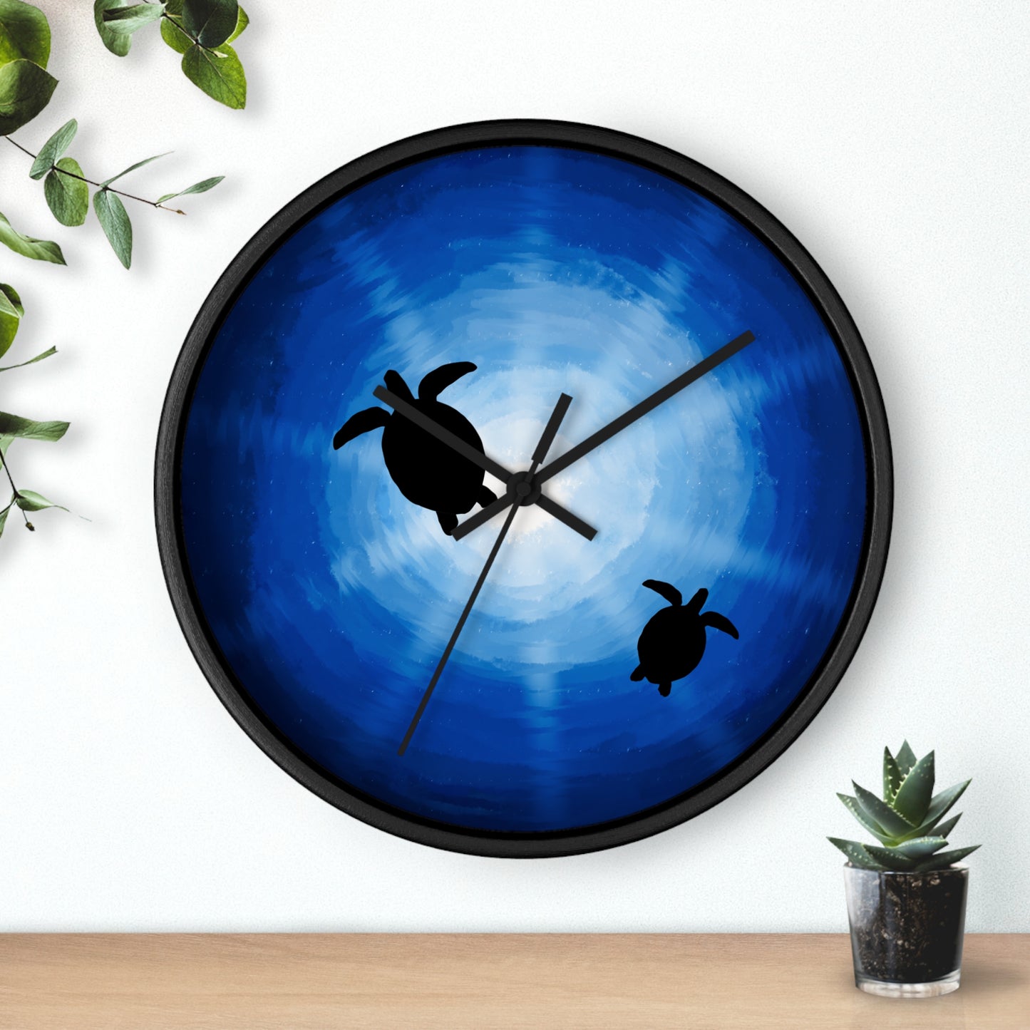 Serene Ocean Turtle Wall Clock - Nautical Home Decor, Ideal Gift for Ocean Lovers