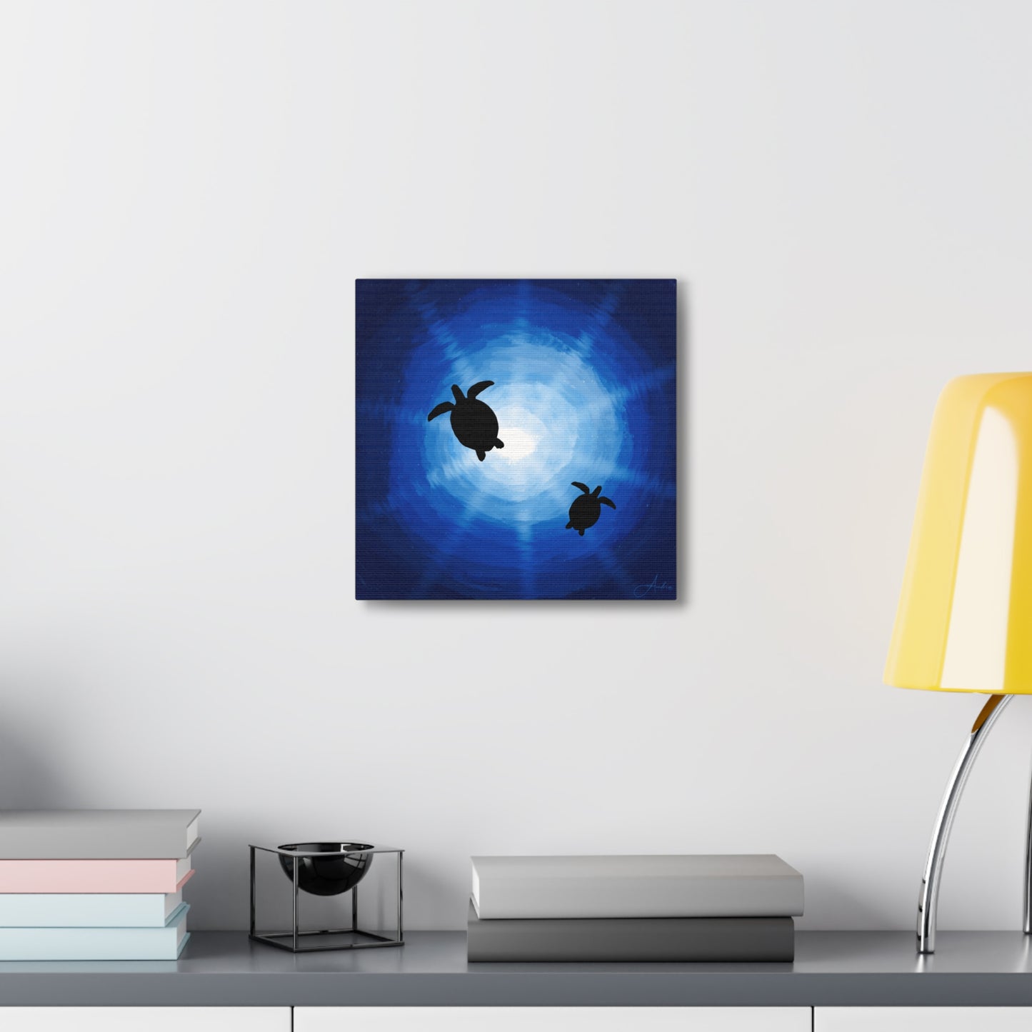 Ocean Turtle Canvas Gallery Wrap - Ocean Art for Beach Lovers by Anndria
