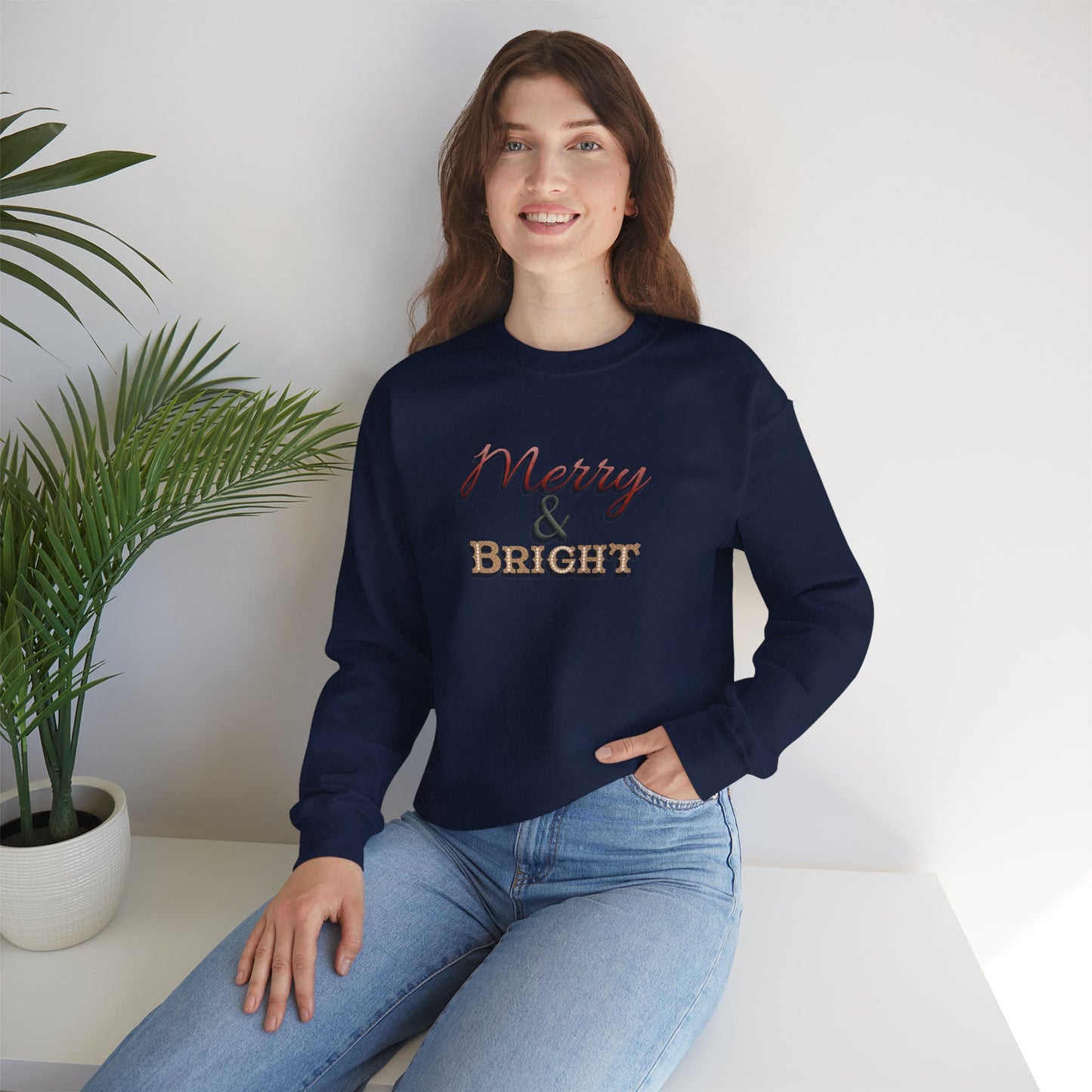 Merry & Bright Sweatshirt - Christmas Holiday