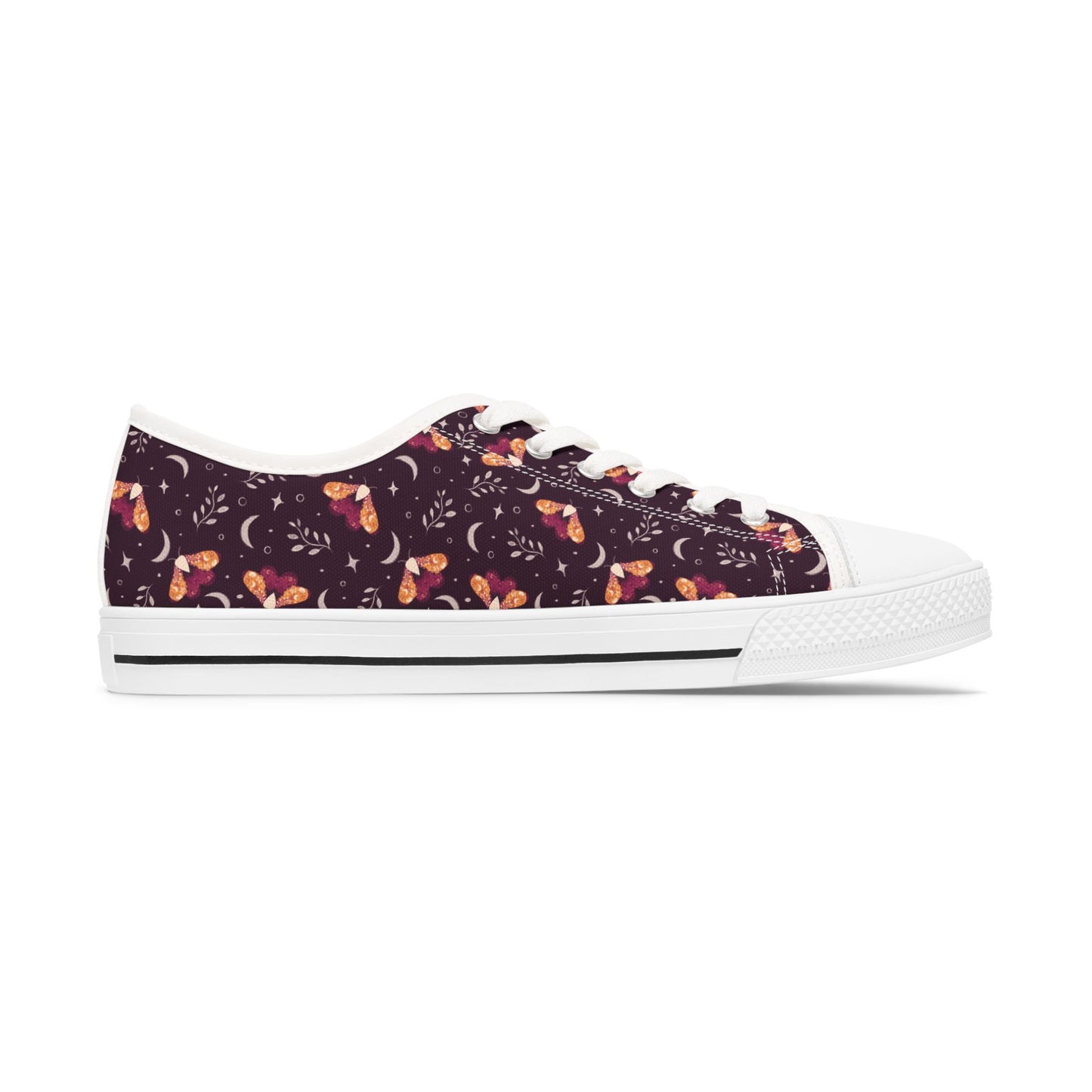 Sneakers Witchy Moth Orange Design by Anndria