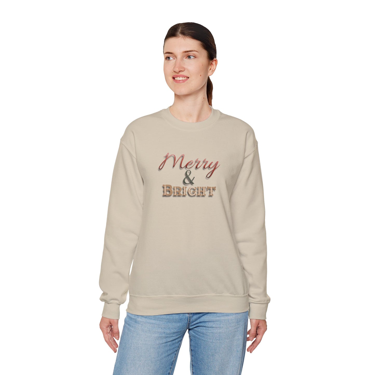 Merry & Bright Sweatshirt - Christmas Holiday