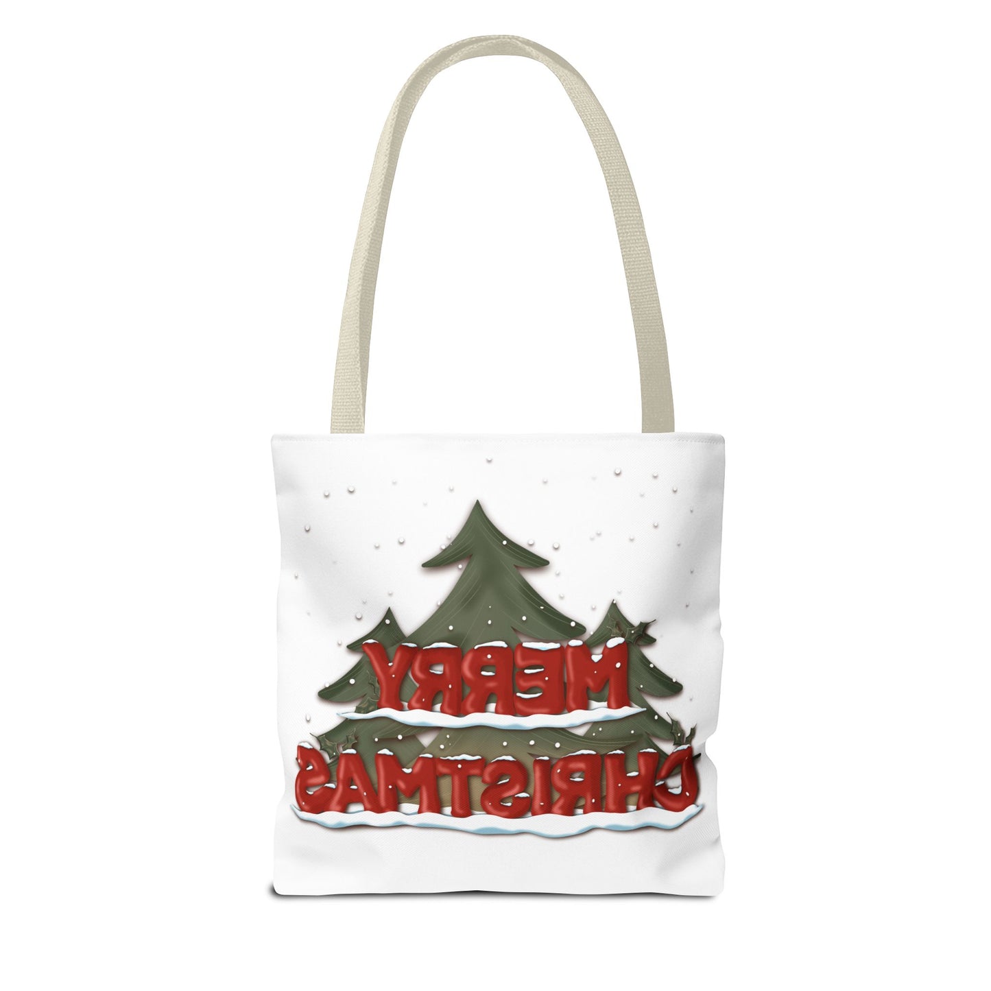 Christmas Tote Bag with Snow, Anndria Design