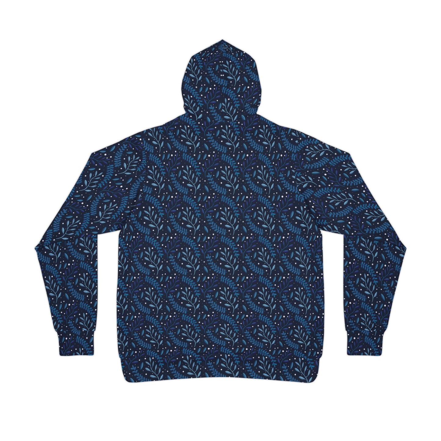 Midnight Blue Forest Athletic Hoodie by Anndria