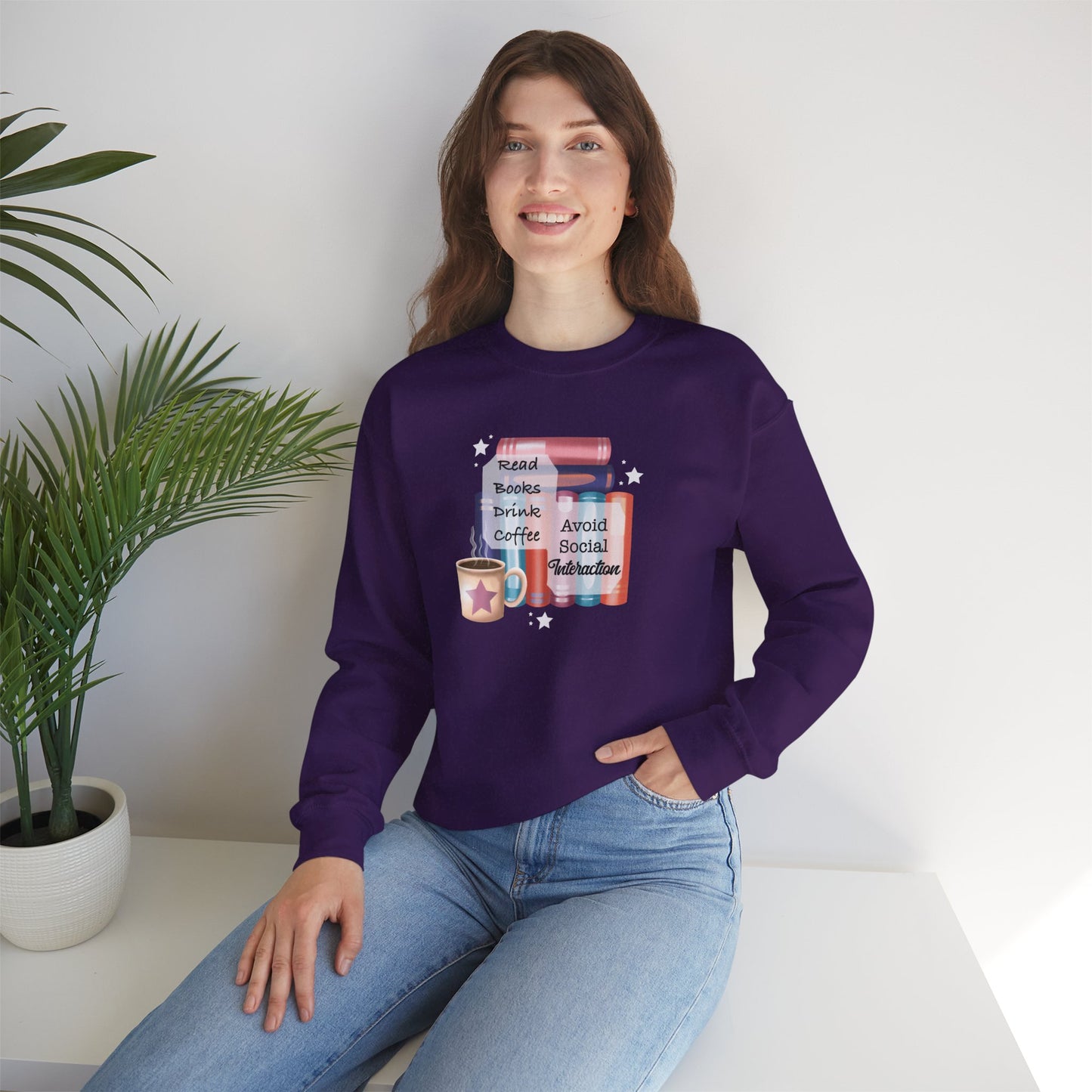 Bookworm Coffee Lover Unisex Sweatshirt
