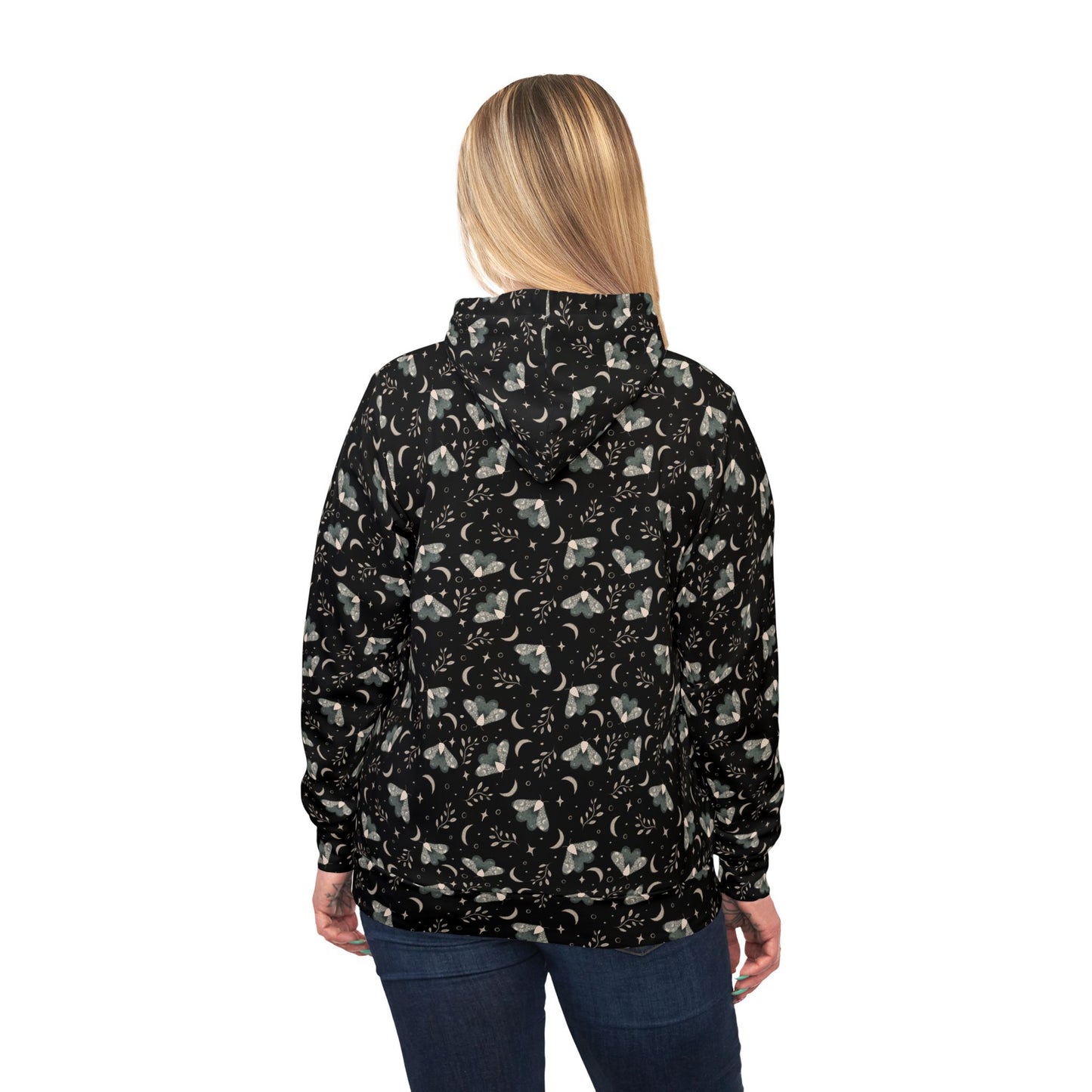 Witchy Moth Athletic Hoodie by Anndria
