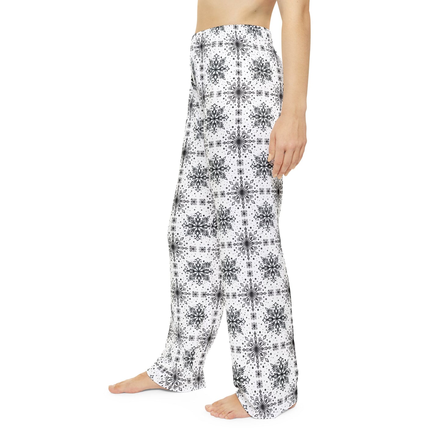 Snowflake Pajama Pants by Anndria - Black and White