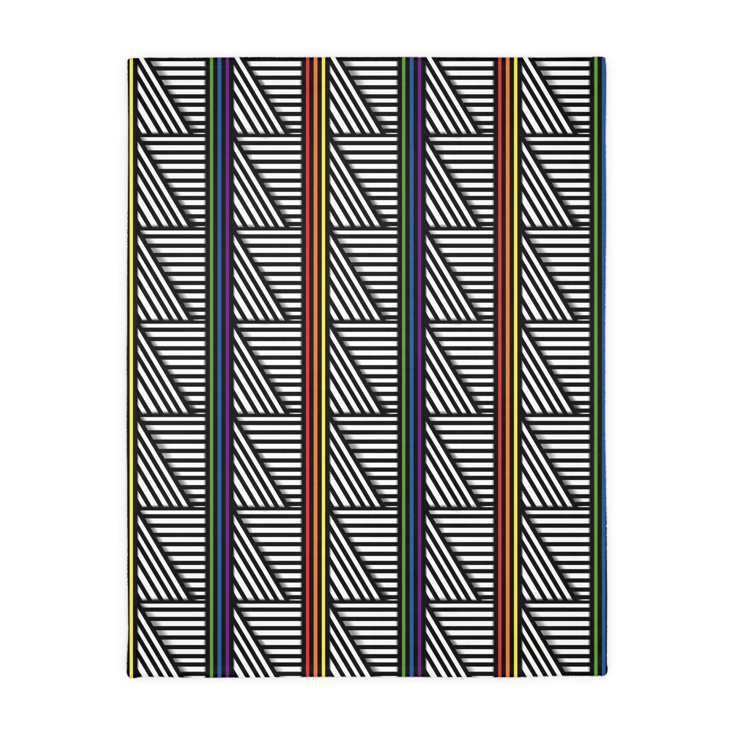 Geometric Pride Pattern Velveteen Microfiber Blanket - Cozy & Stylish Accent for Home