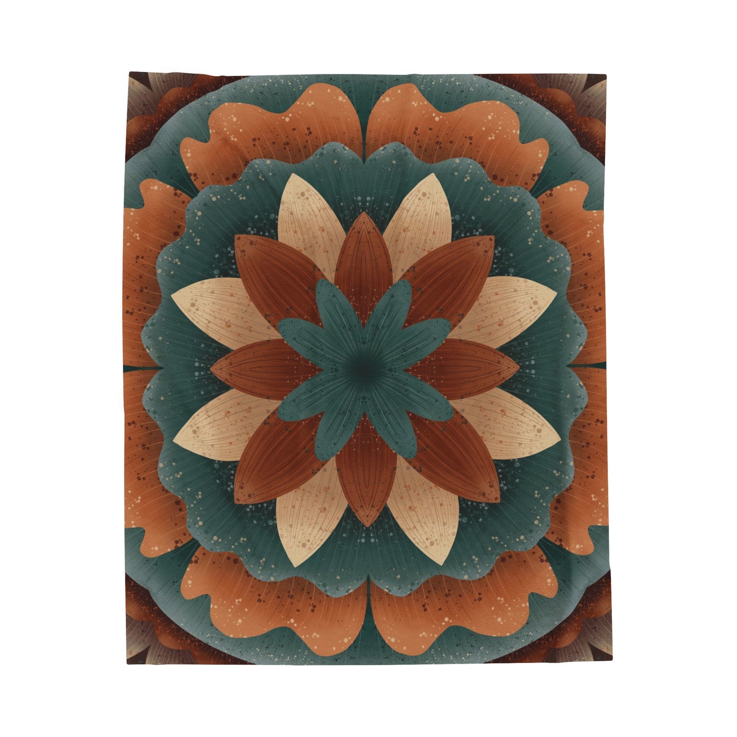 Velveteen Plush Blanket, Harvest Harmony Mandala Artwork by Anndria, Fall Vibes, Cozy Home Decor, Gift for Nature Lovers, Boho Chic Throw